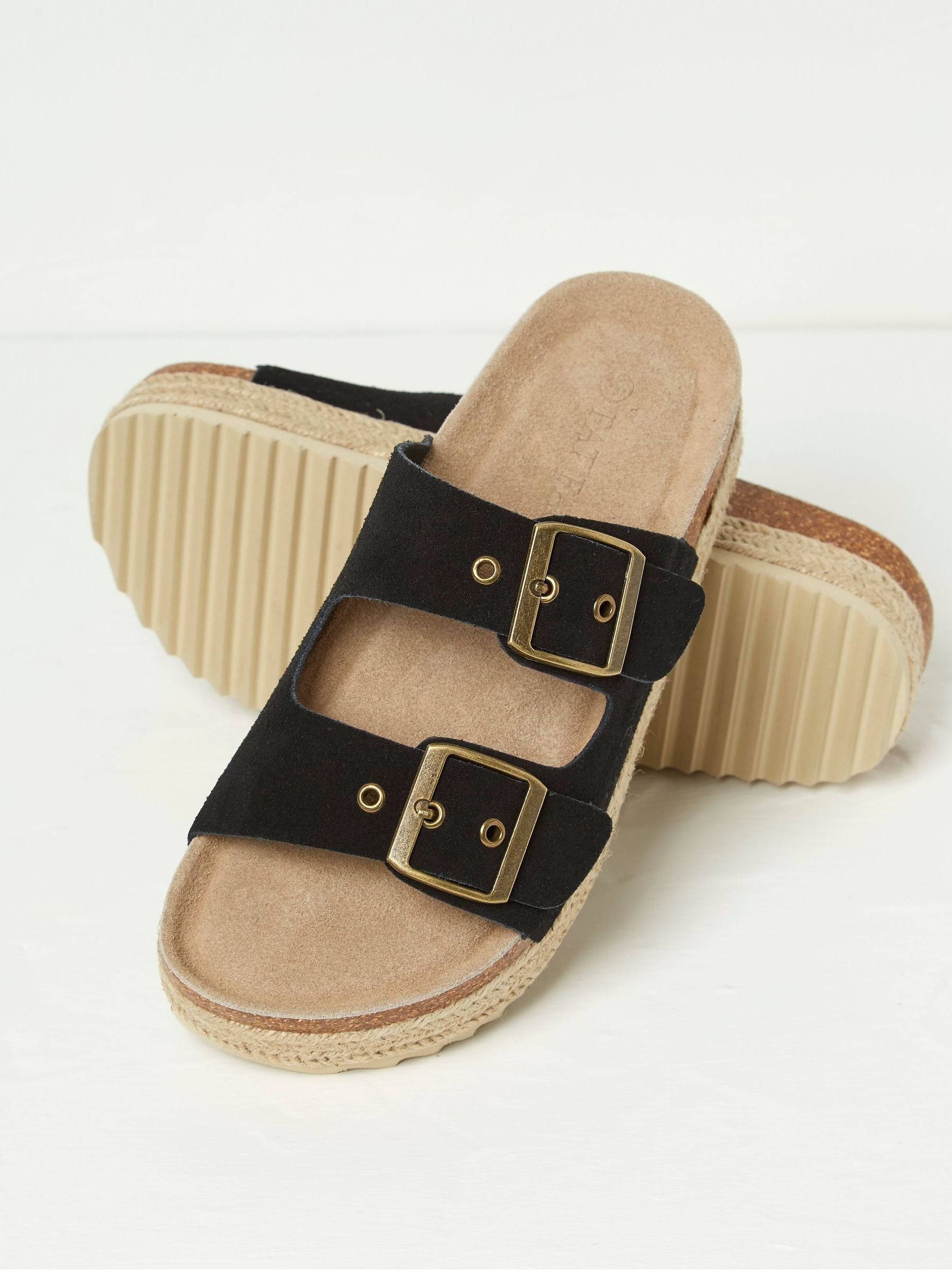 Meldon Black Flatform Sandals - Image 2 of 3