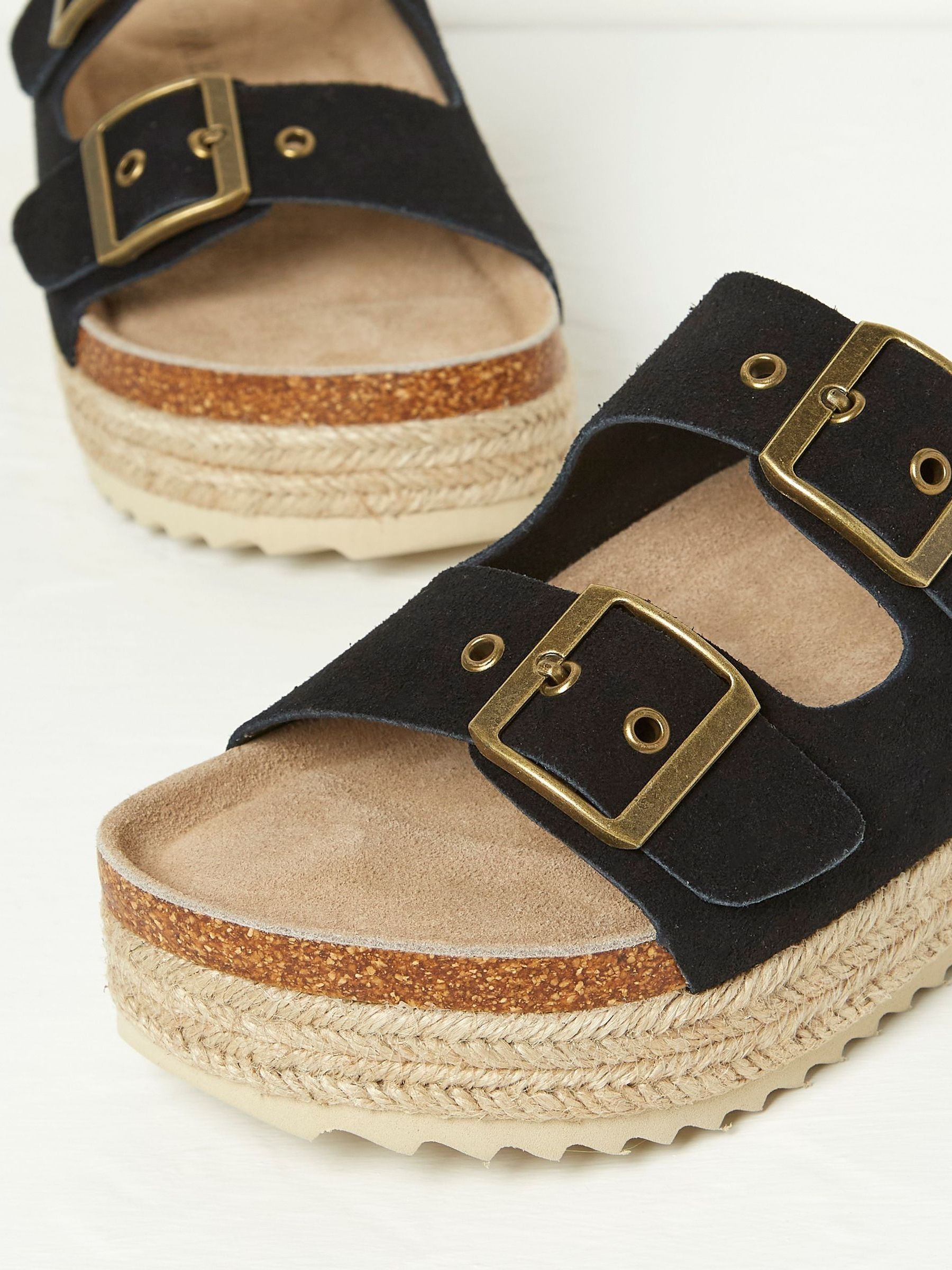 Meldon Black Flatform Sandals - Image 3 of 3