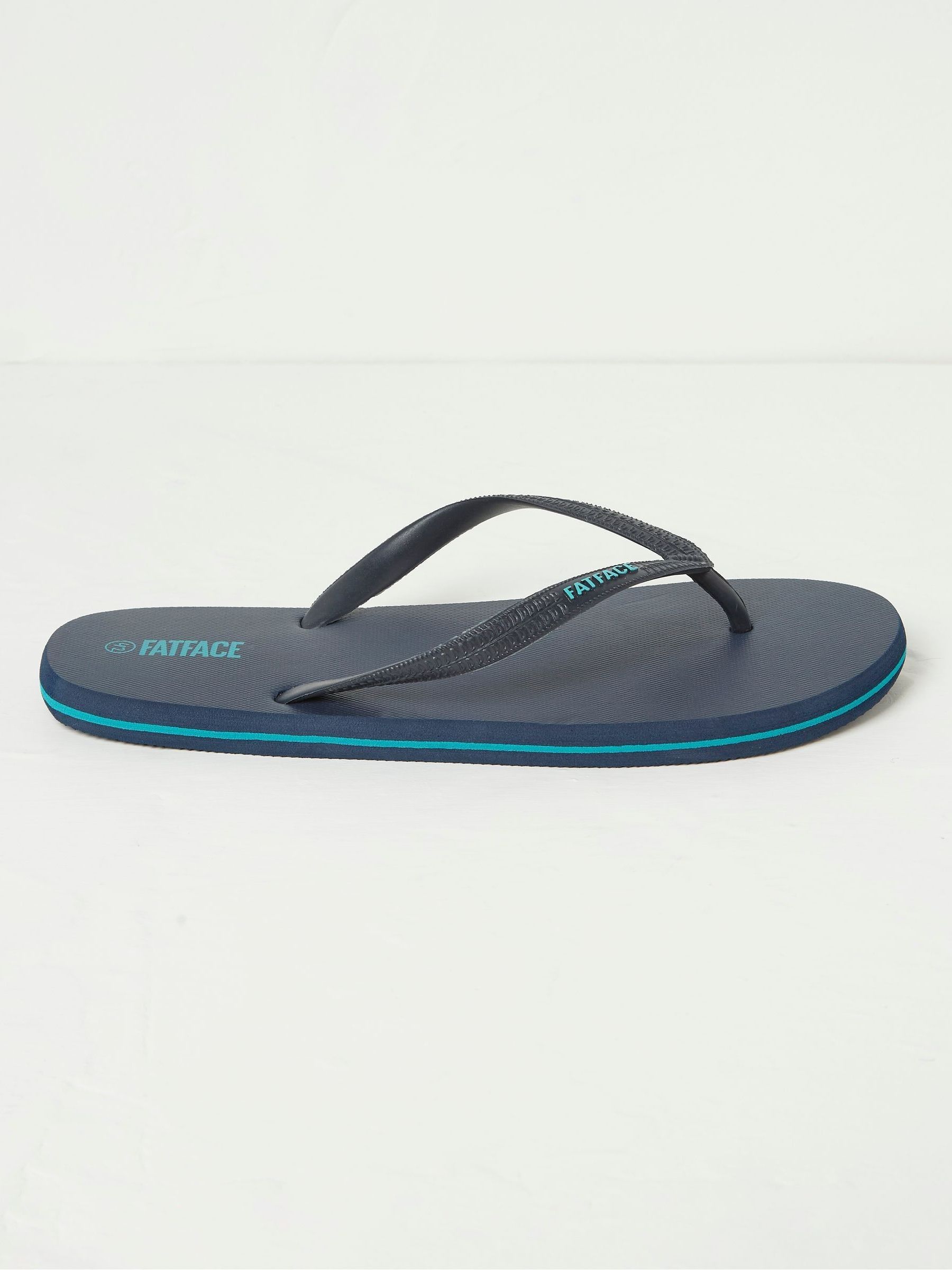 Henley Blue Flip Flops - Image 1 of 3