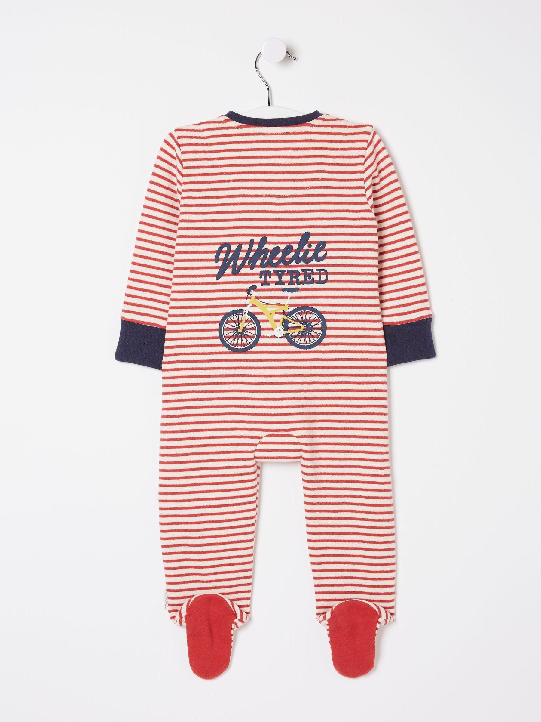 Red Bike Graphic Zipped Sleepsuit - Image 2 of 2