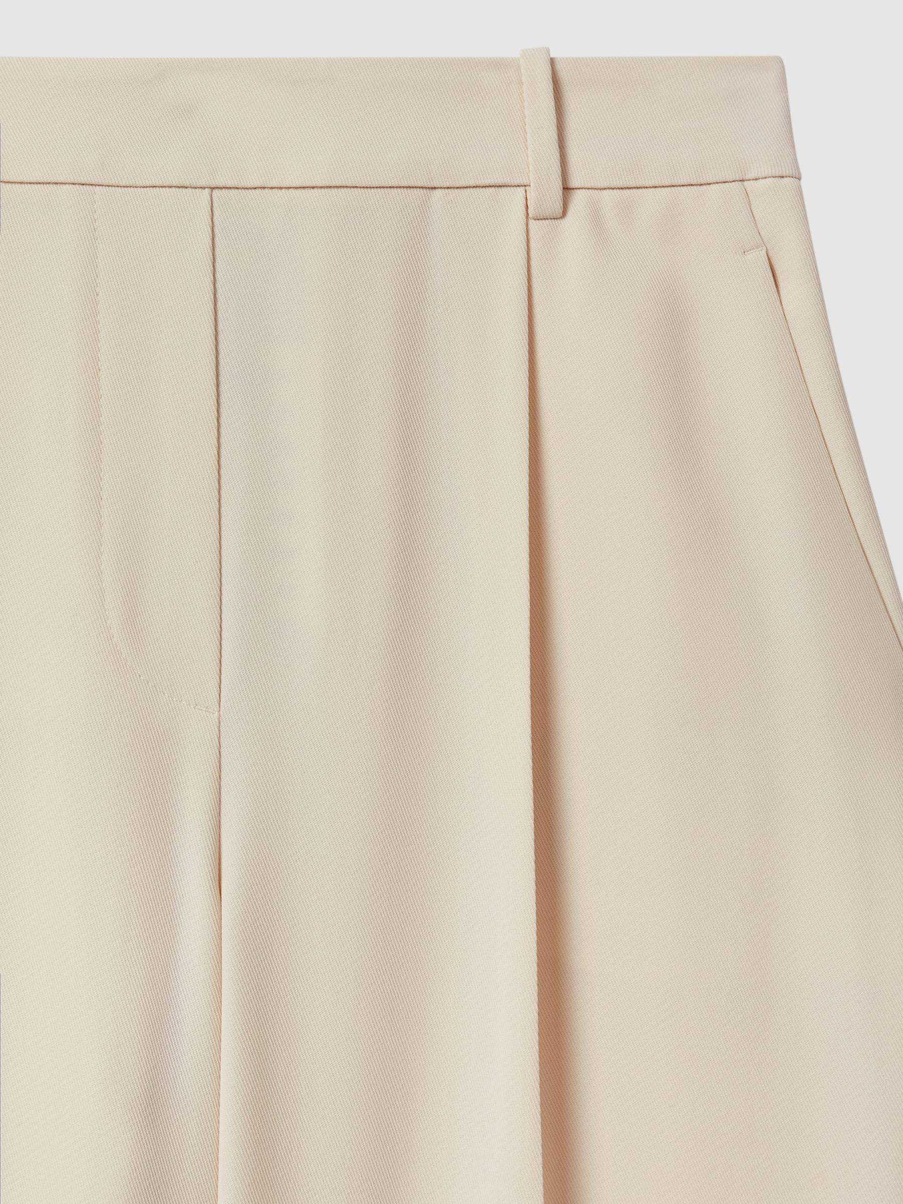 Half-Elasticated Wide Leg Trousers in Cream - image 5