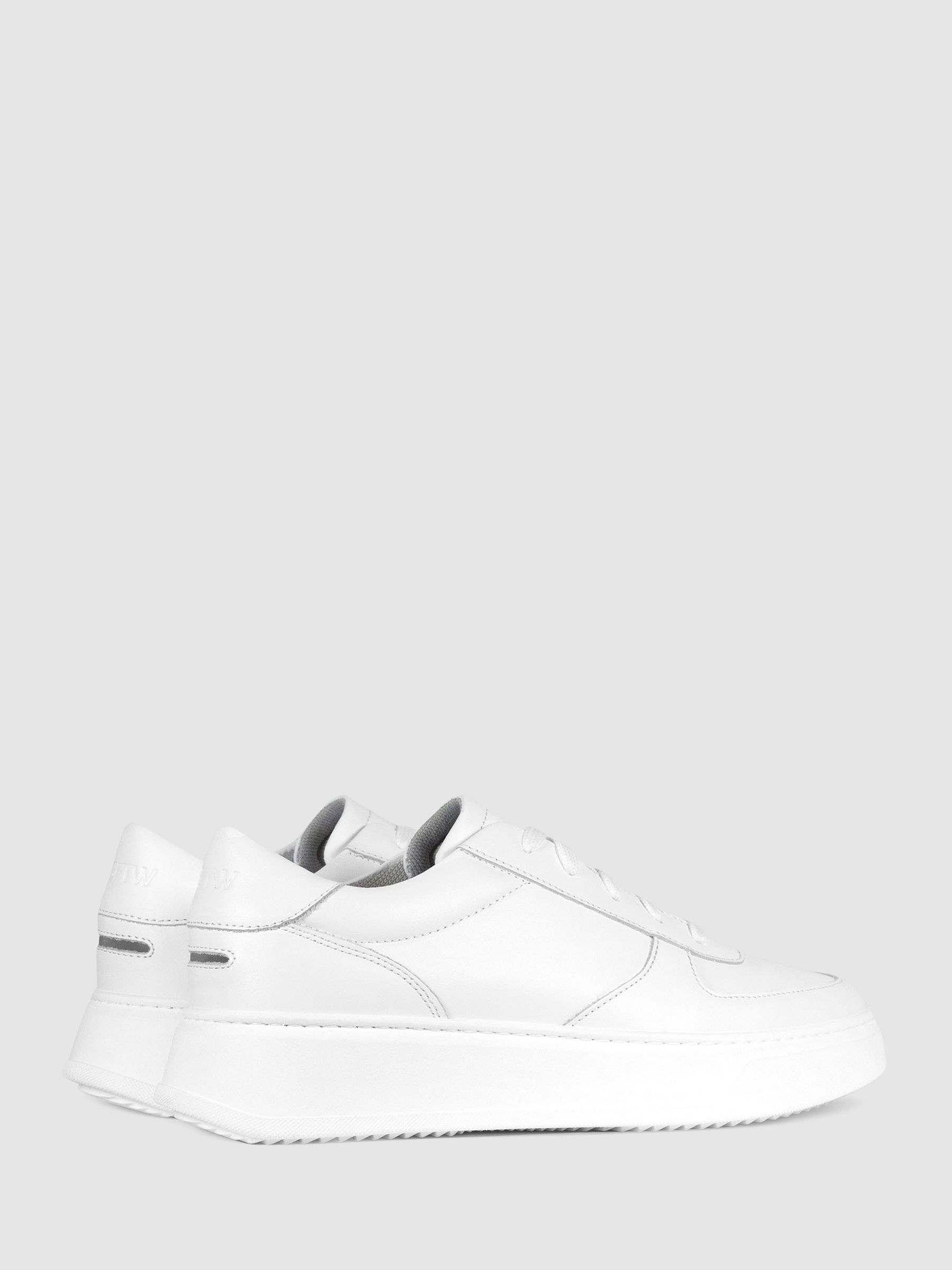 Unseen Footwear Leather Marais Trainers in White - Image 4 of 4