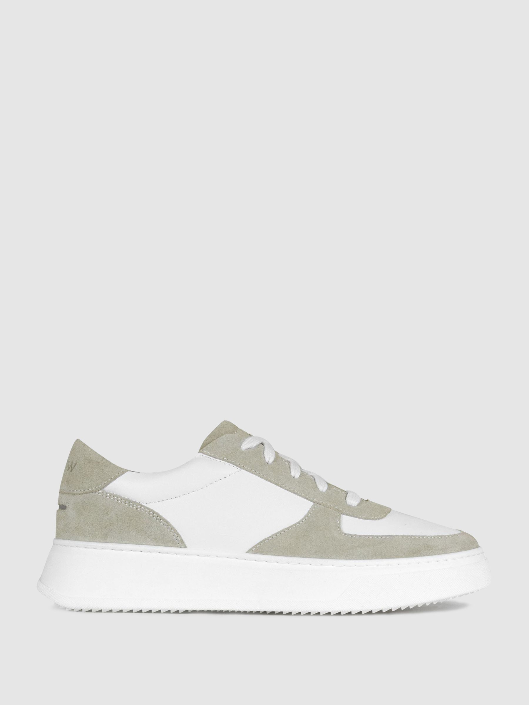 Unseen Footwear Leather Marais Trainers in Off White - Image 1 of 4