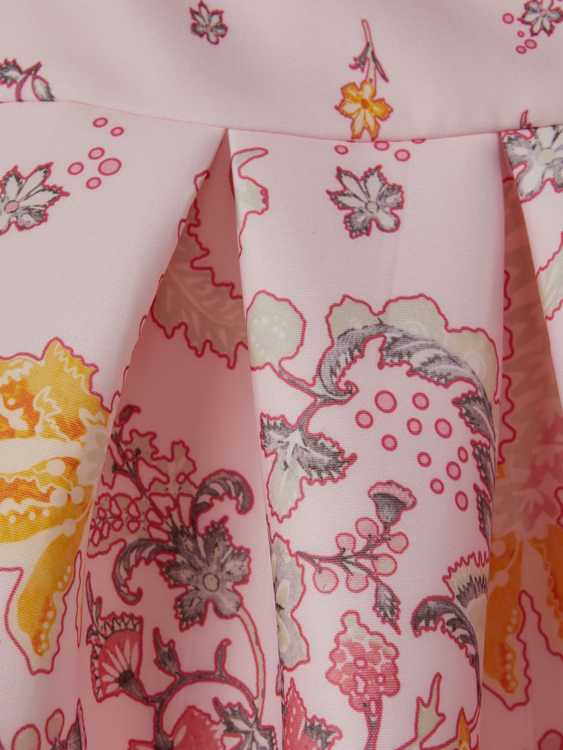 9-13 yrs Scuba Bow Fit-and-Flare Dress in Pink - Image 4 of 6