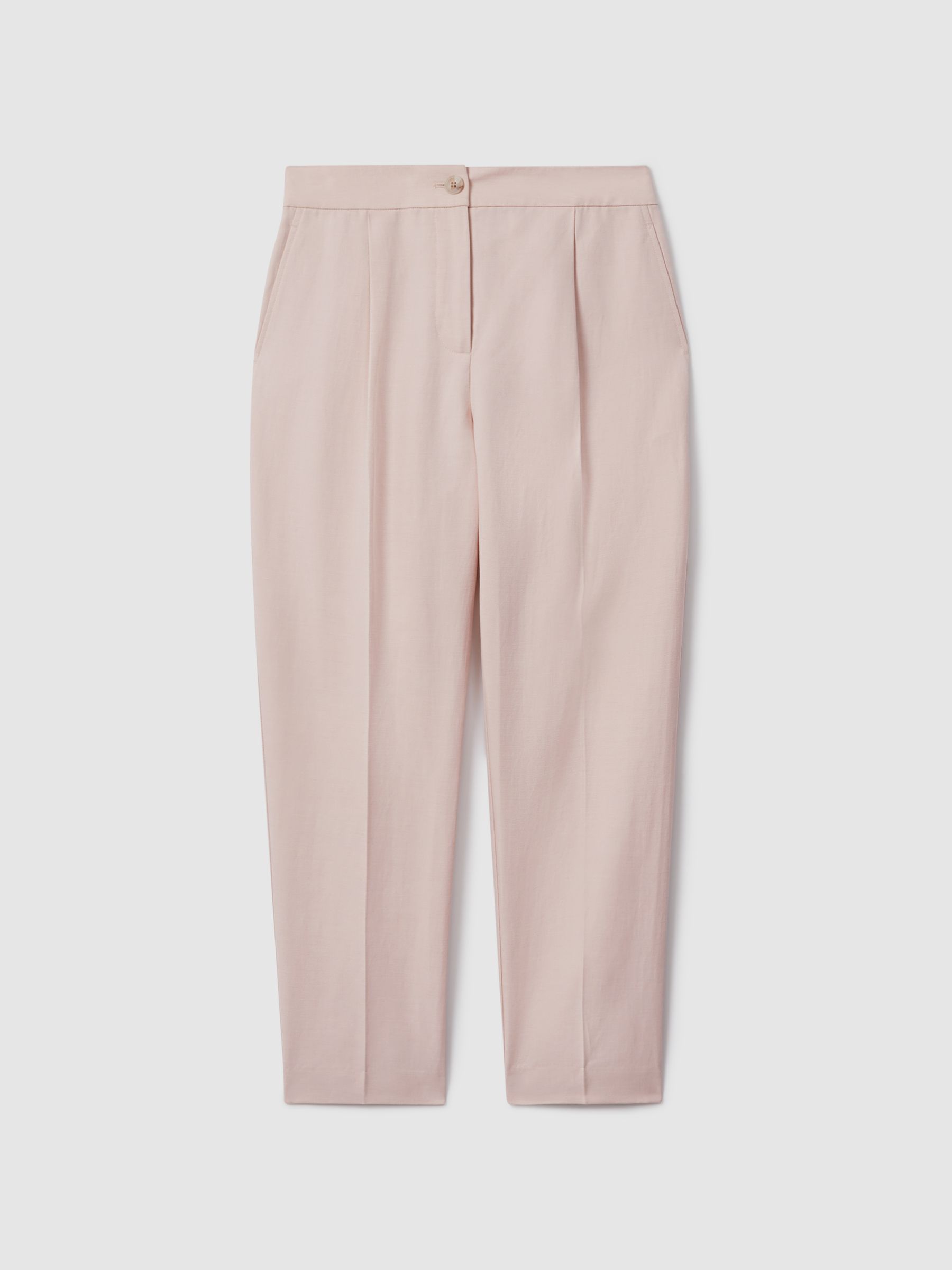 Tapered Suit Trousers with TENCEL™ Fibers in Pink - Image 2 of 5