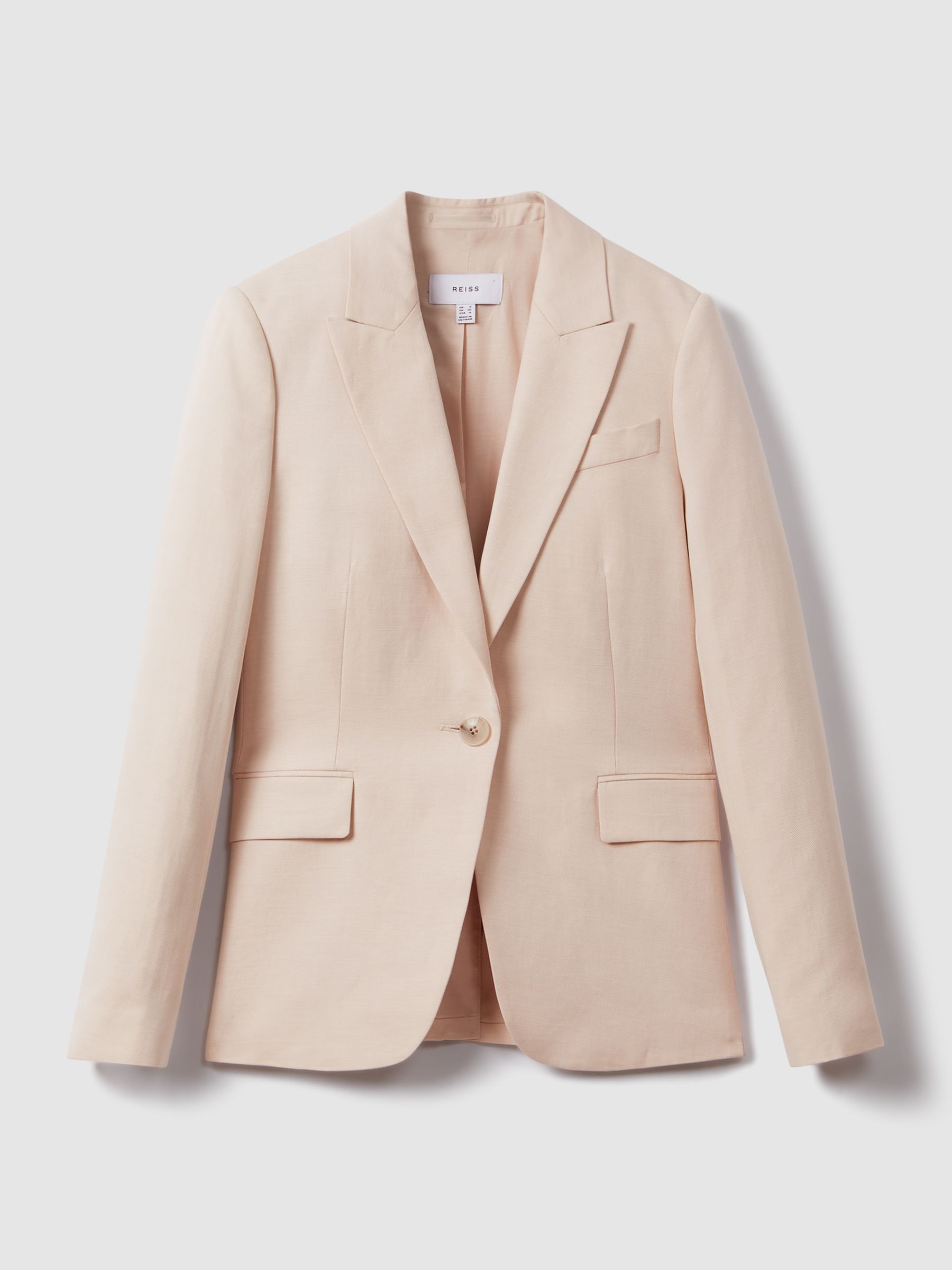 Single Breasted Suit Blazer with TENCEL™ Fibers in Pink - Image 2 of 6