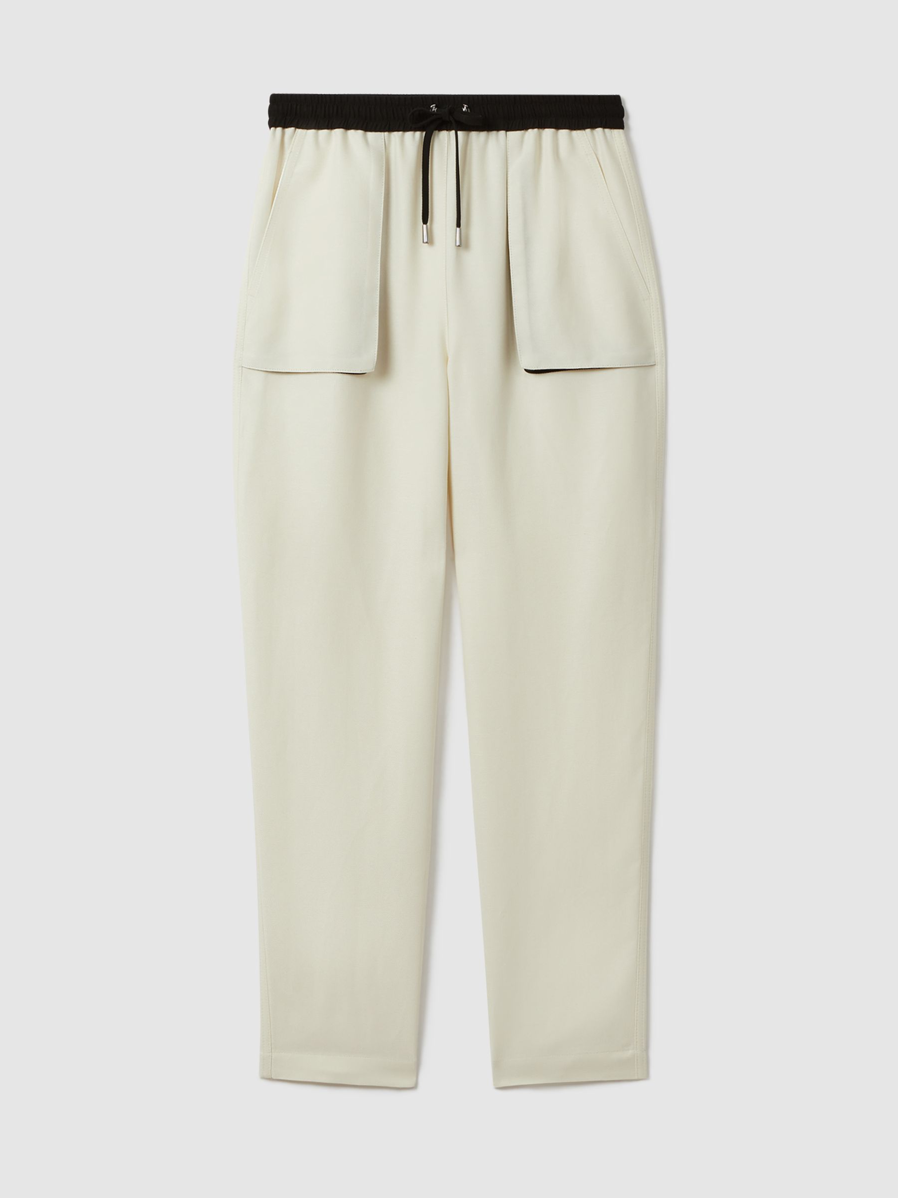 Atelier Relaxed Contrast Detail Cargo Trousers in Neutral - Image 2 of 6