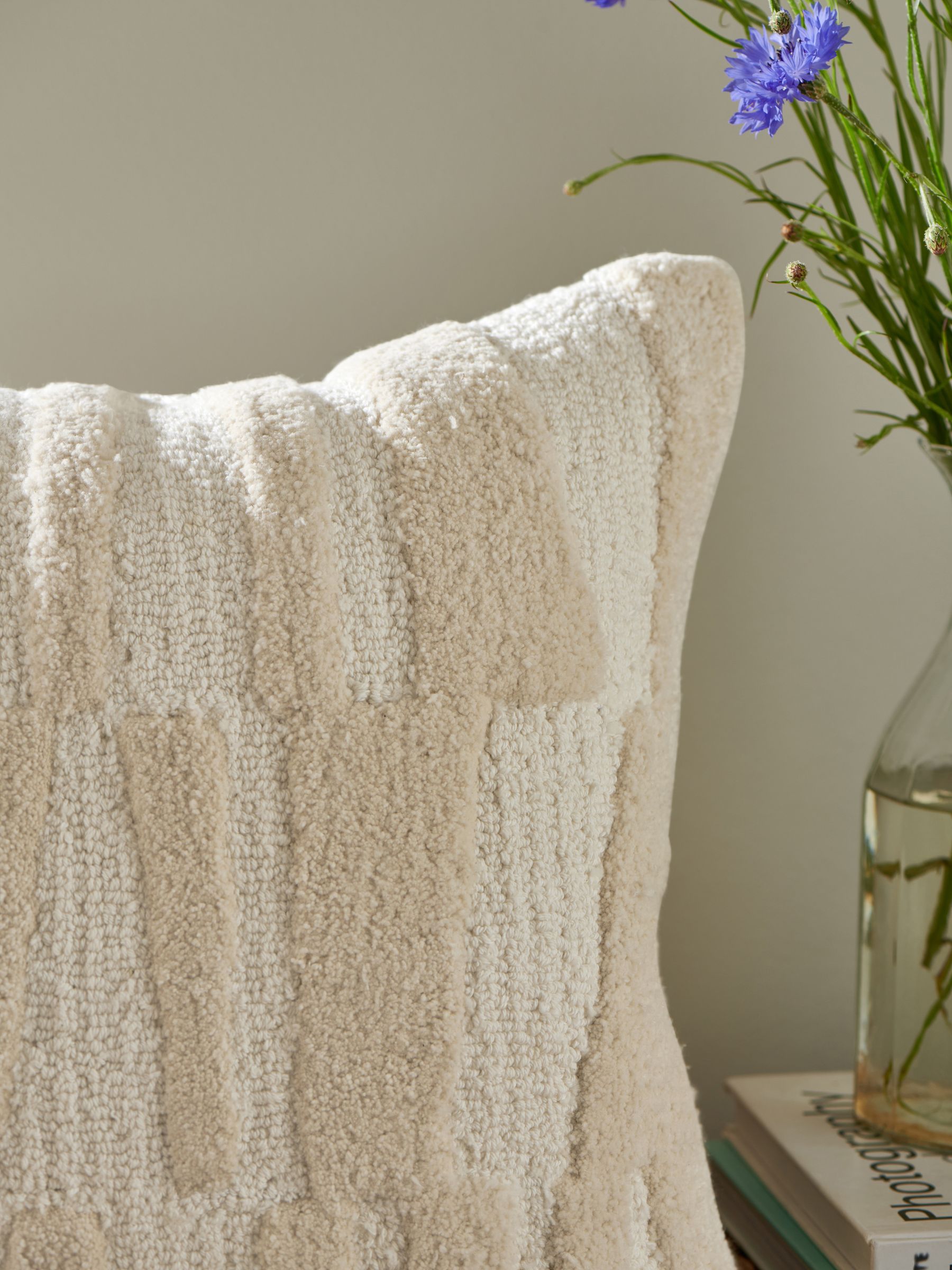 Natural Papercut Tufted Cushion - Image 2 of 5