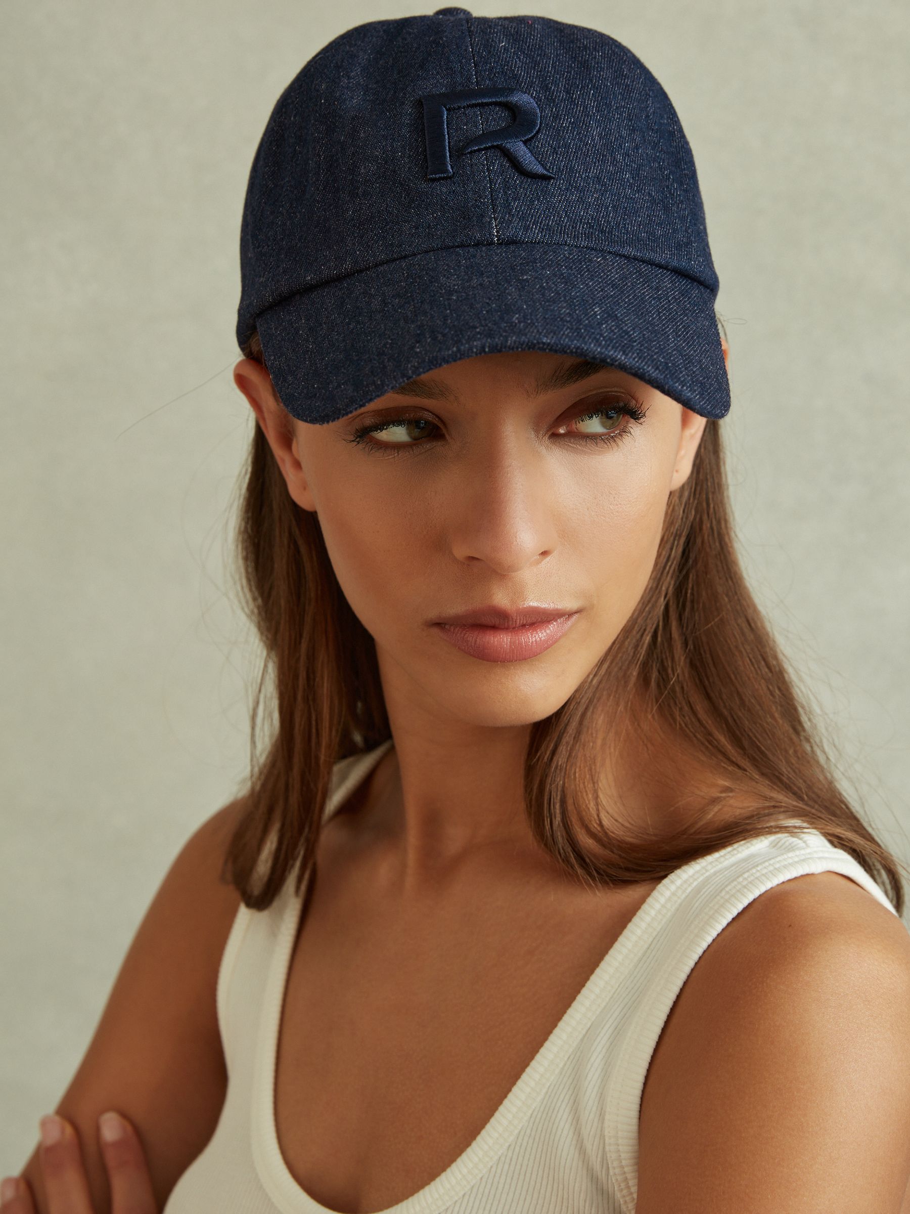 Denim Baseball Cap in Blue - Image 2 of 5