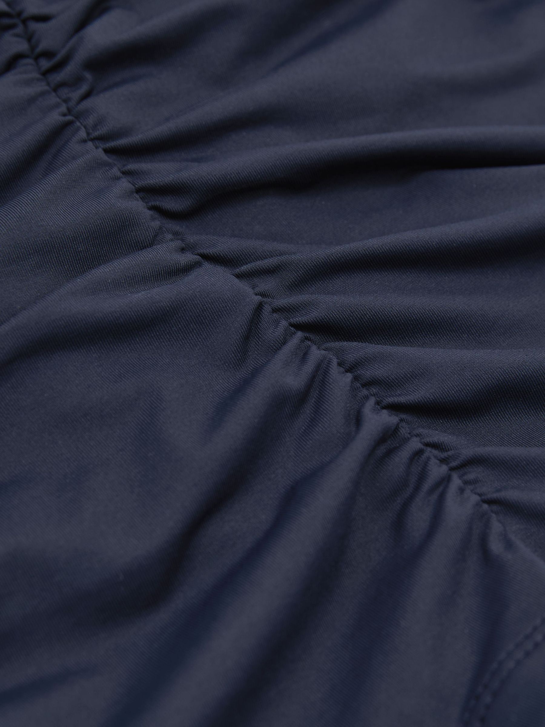 Square-Neck Ruched Sleeveless Top in Navy - Image 6 of 6