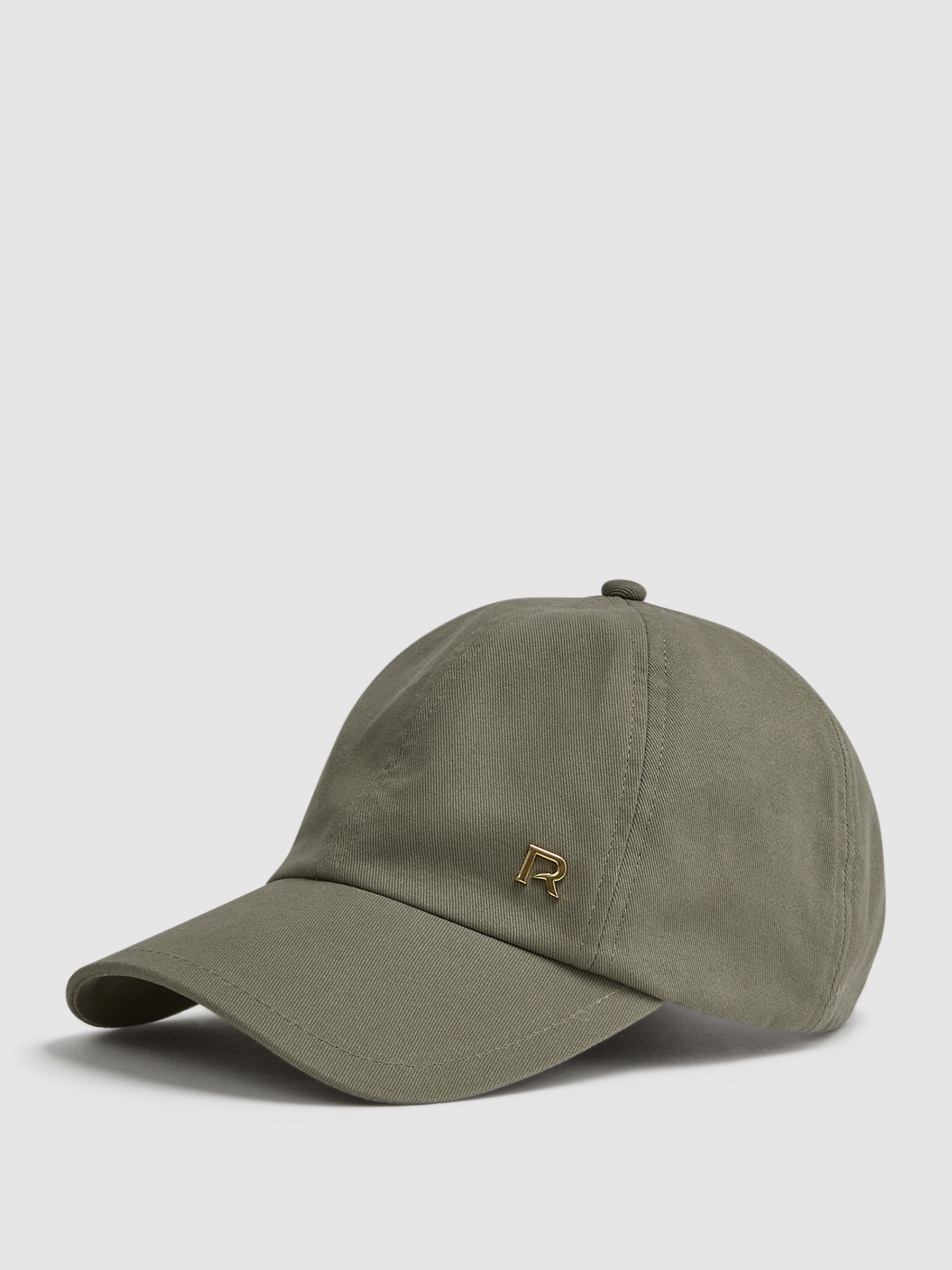 Cotton Twill Baseball Cap in Khaki - Image 1 of 4