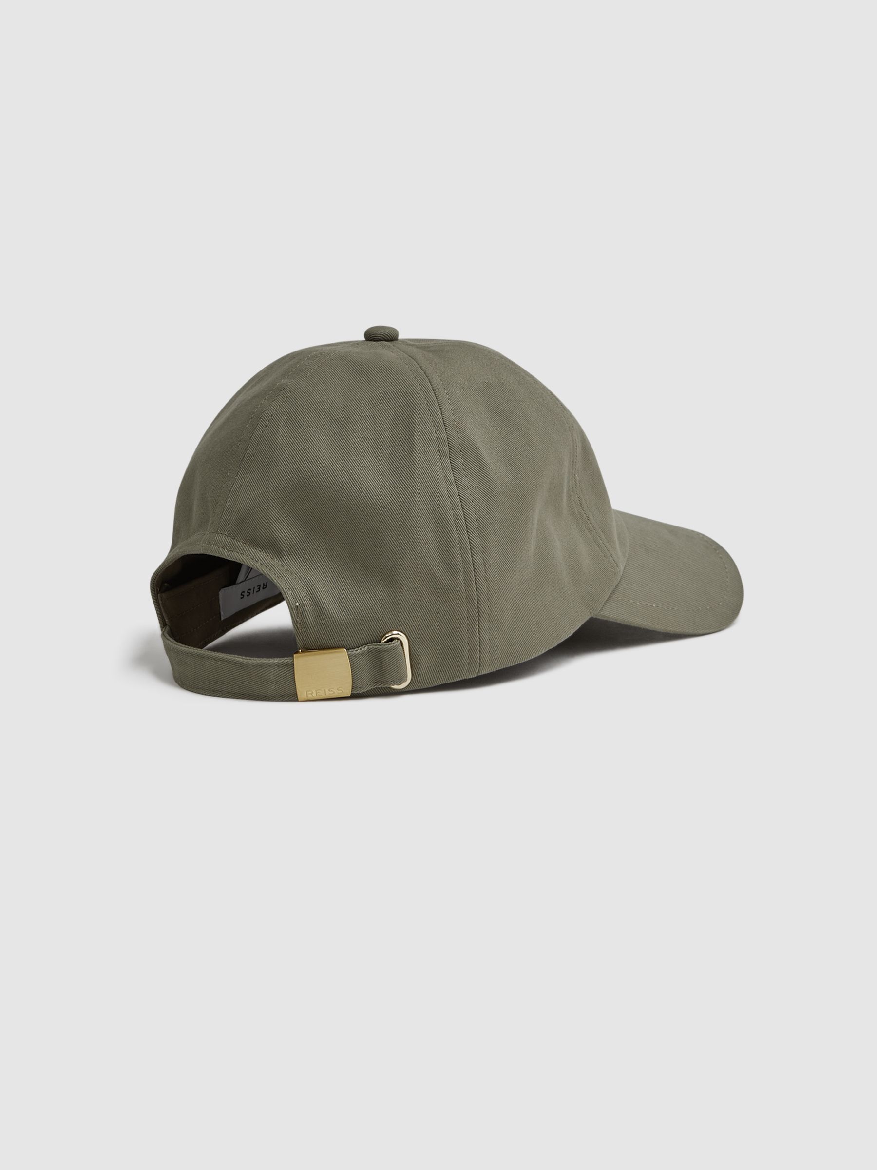 Cotton Twill Baseball Cap in Khaki - Image 3 of 4