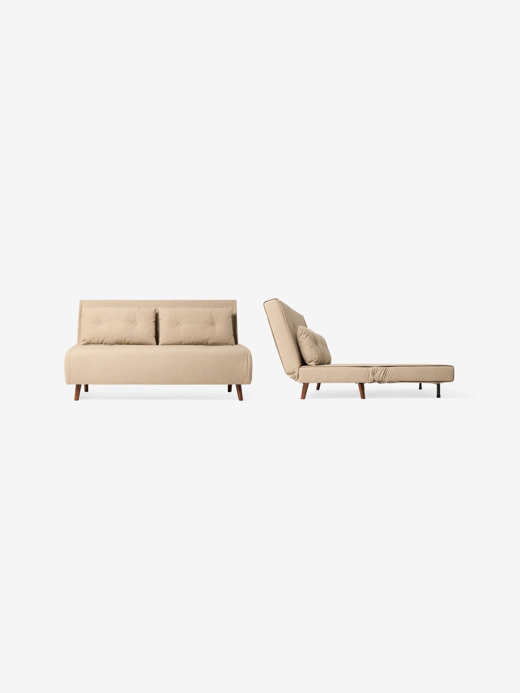 Large Haru 2 Seater Sofa Bed in Loden Green Wide Stripe - Image 6 of 6