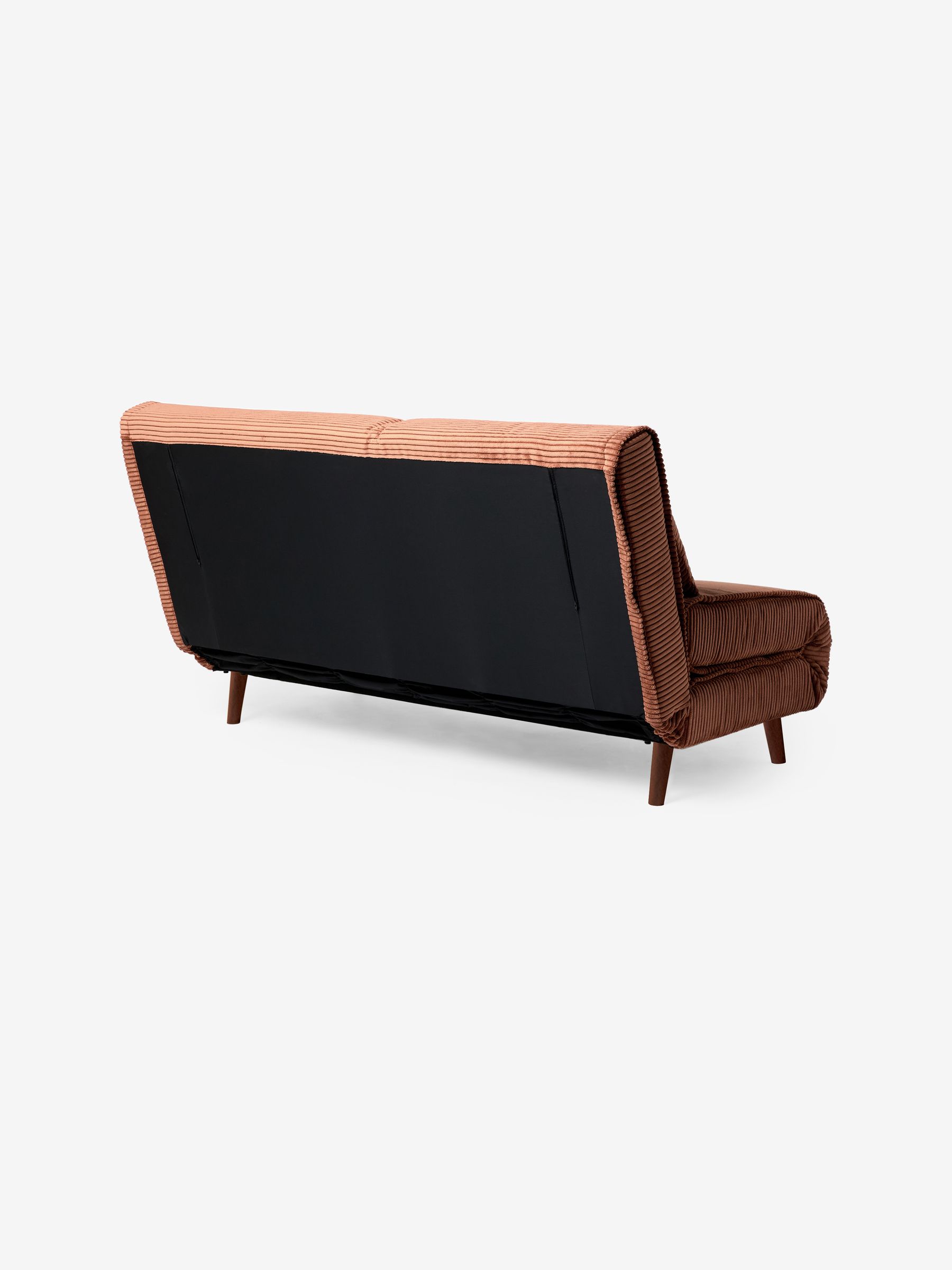 Regular Haru 2 Seater Sofa Bed in Nutmeg Orange Corduroy - Image 5 of 7