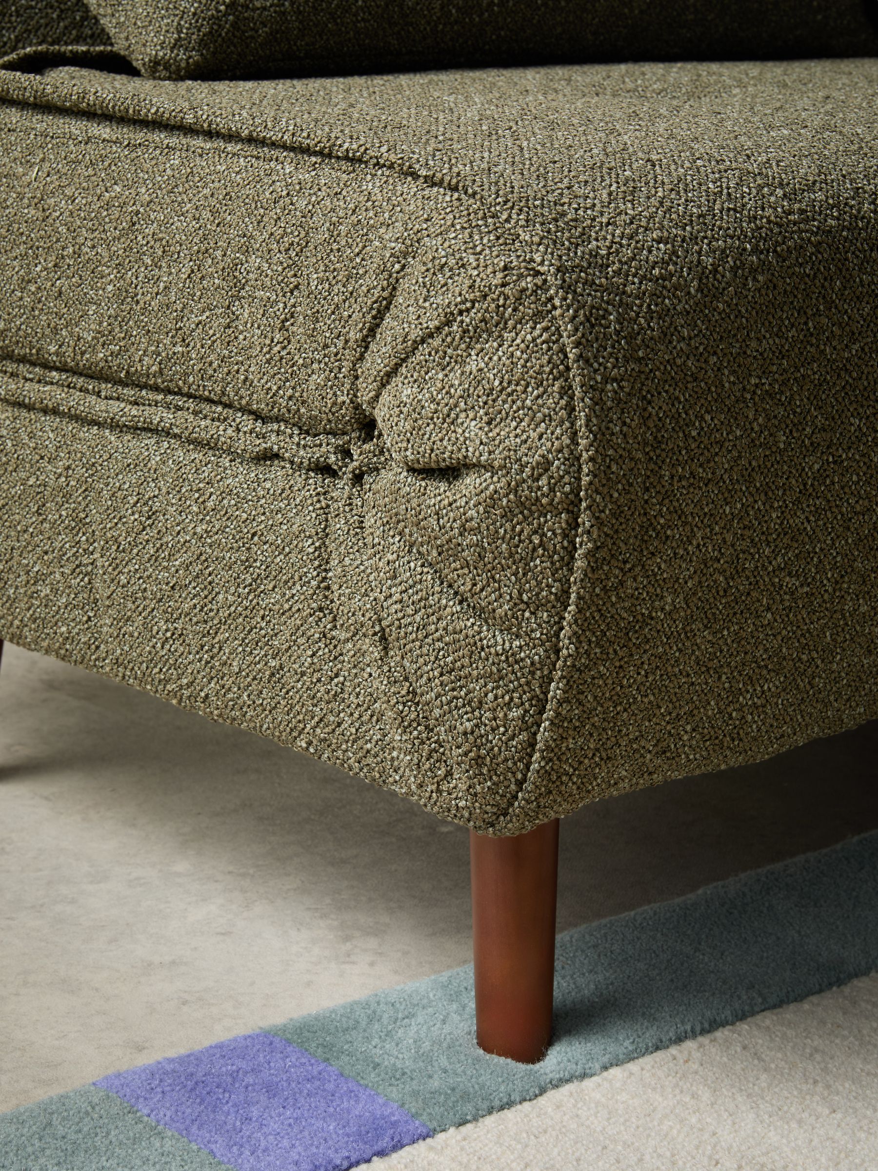 Regular Haru 2 Seater Sofa Bed in Forrest Green Pax Boucle - Image 7 of 8