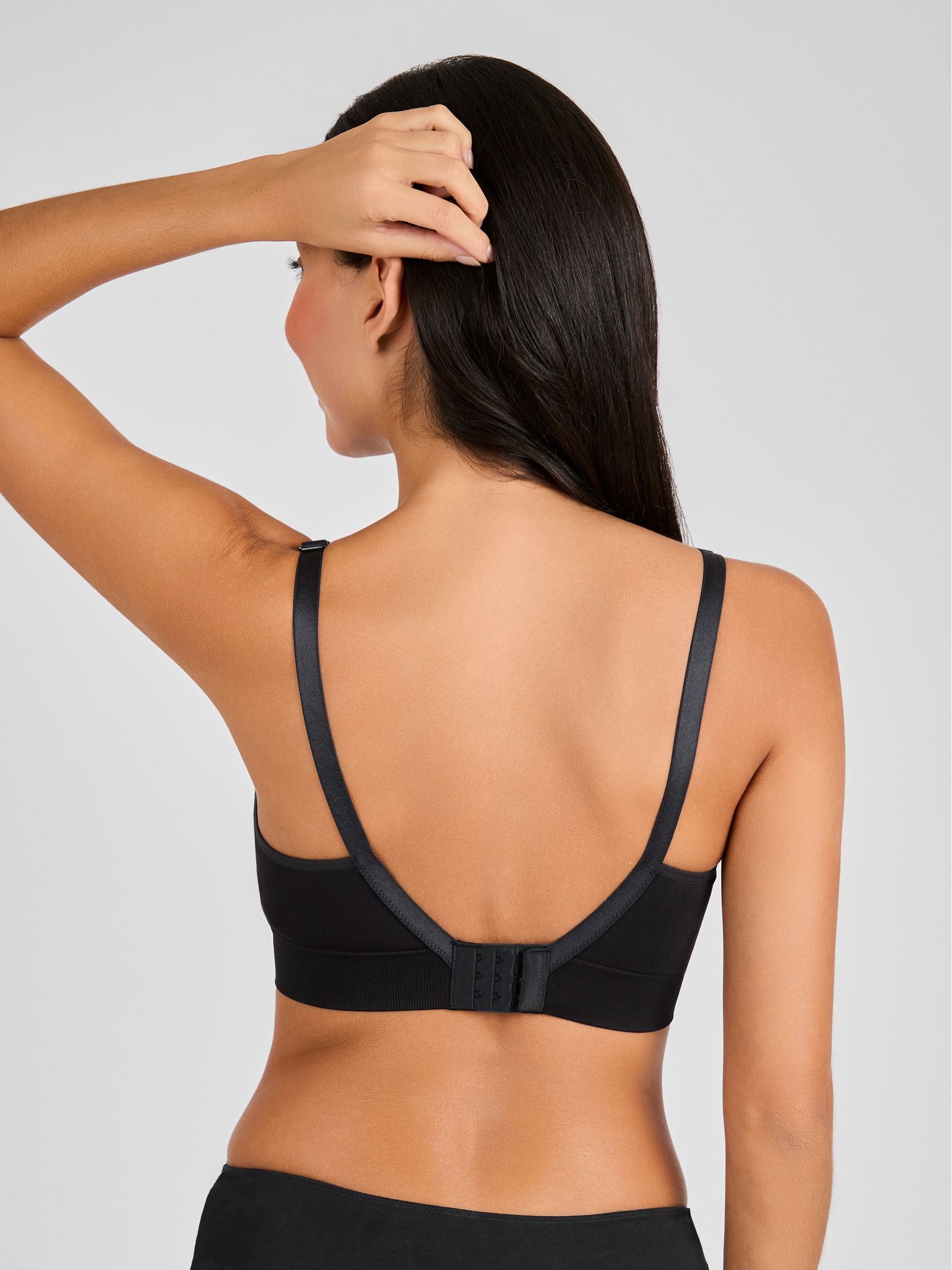 Black Emma-Jane Lace Trim Seamless Maternity & Nursing Bra - Image 2 of 5