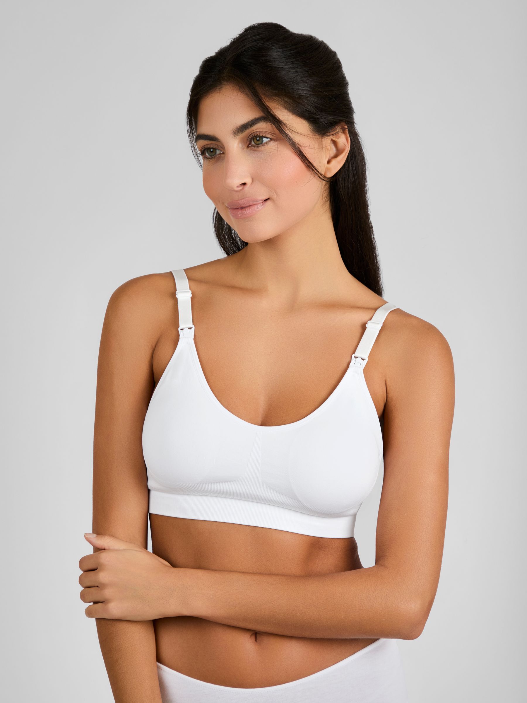 White Emma-Jane Padded Seamless Maternity & Nursing Bra - Image 1 of 5