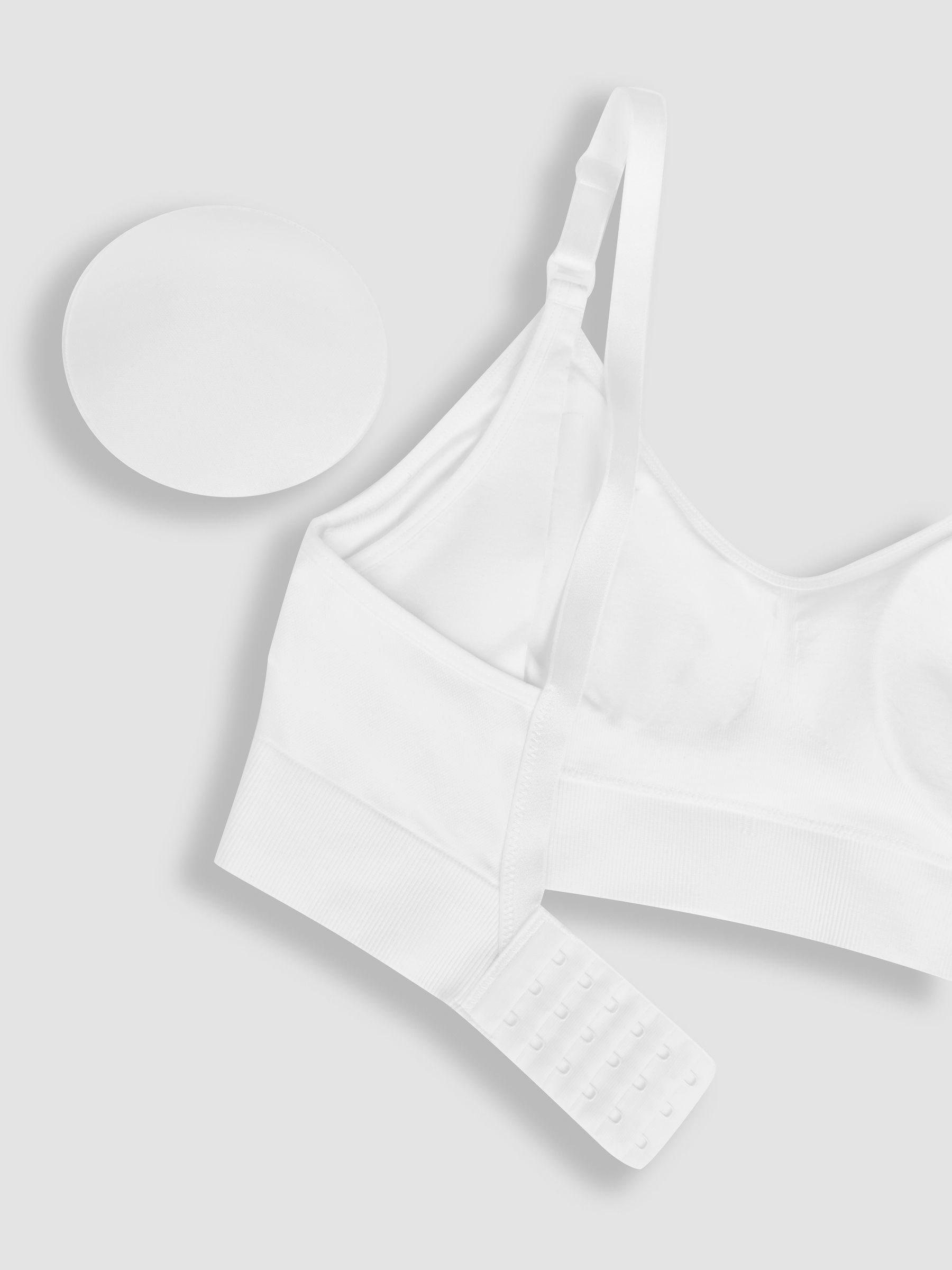 White Emma-Jane Padded Seamless Maternity & Nursing Bra - Image 5 of 5