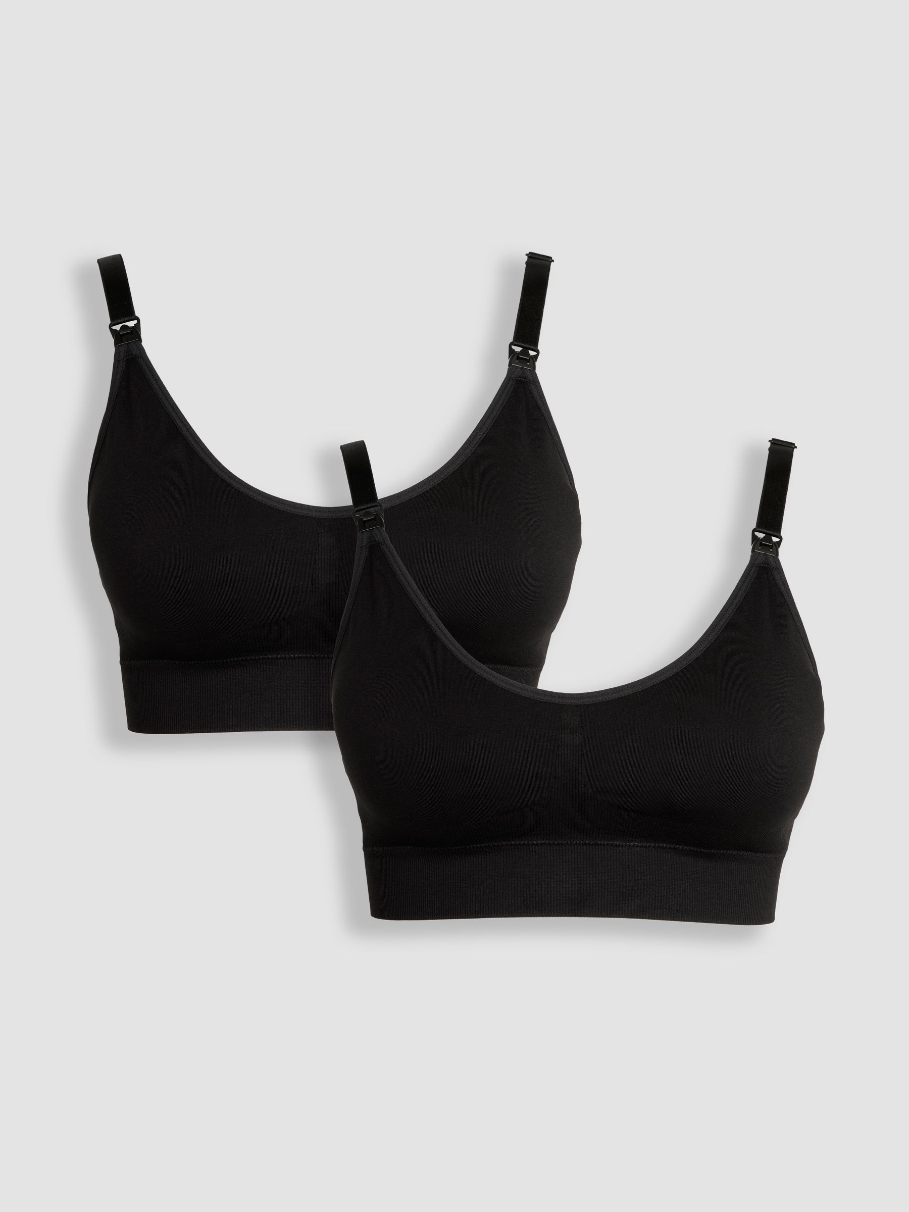 Black 2-Pack Seamless Nursing Bras - Image 1 of 5