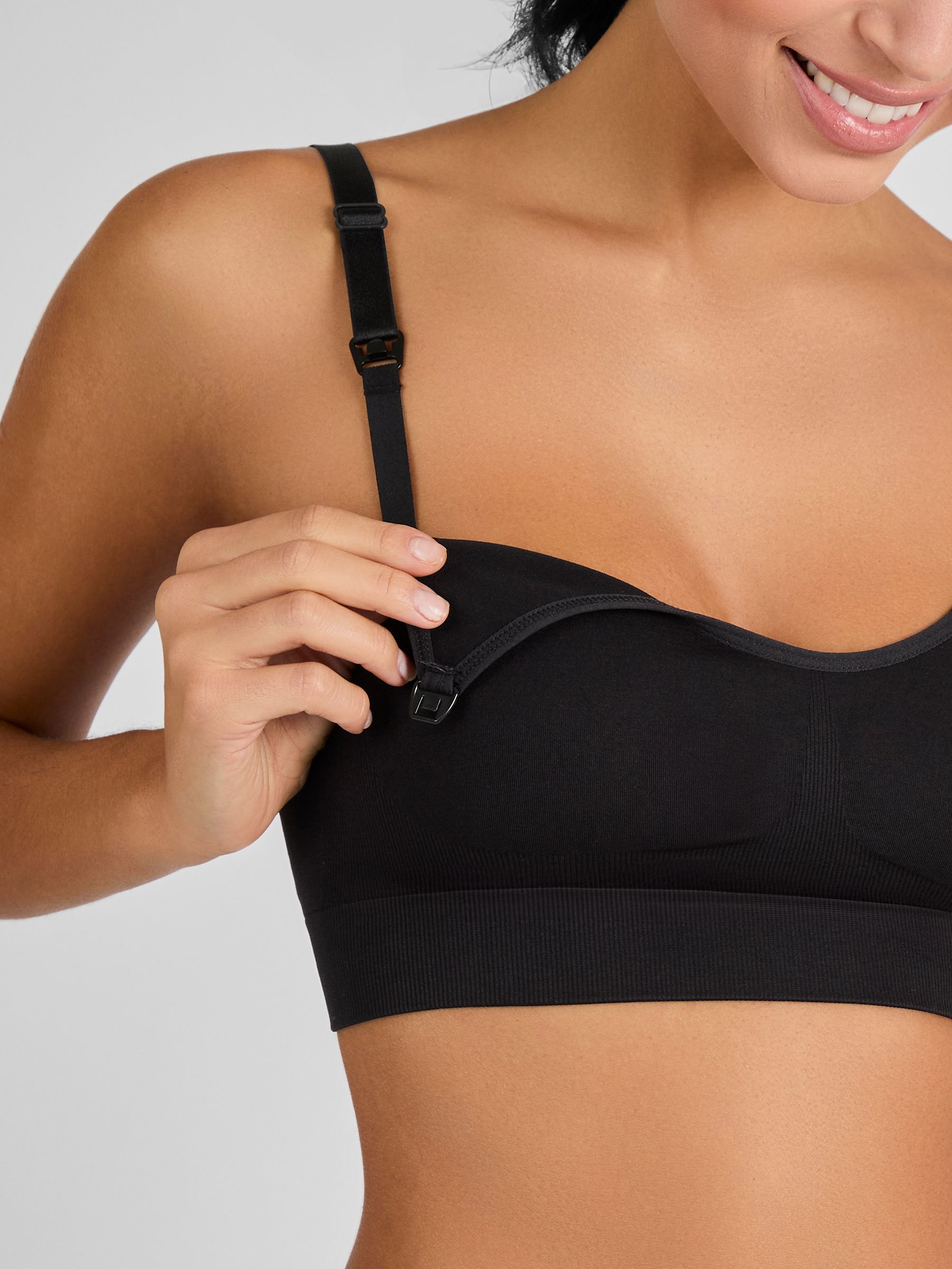 Black 2-Pack Seamless Nursing Bras - Image 4 of 5