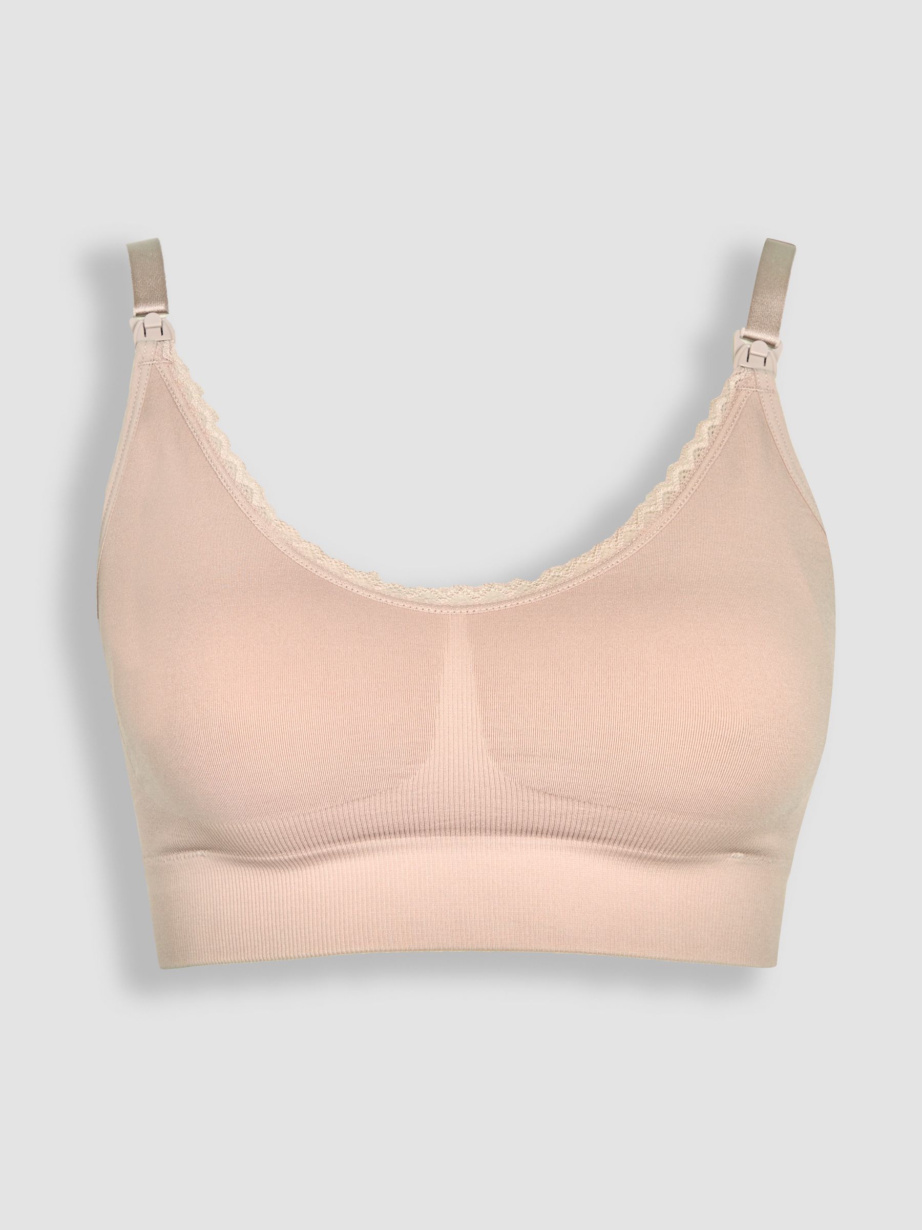 Pink Emma-Jane Lace Trim Seamless Maternity & Nursing Bra - Image 3 of 4