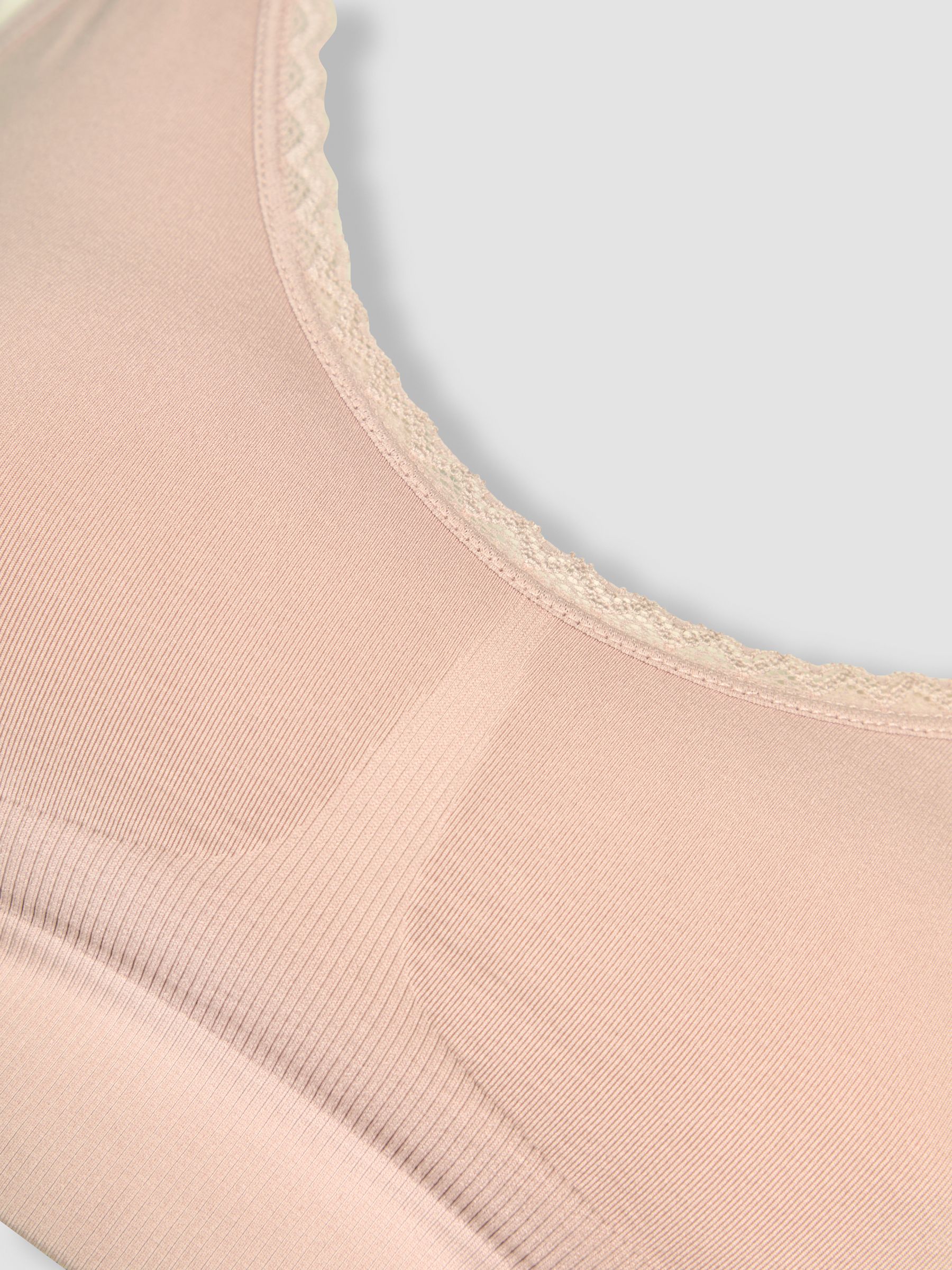 Pink Emma-Jane Lace Trim Seamless Maternity & Nursing Bra - Image 4 of 4