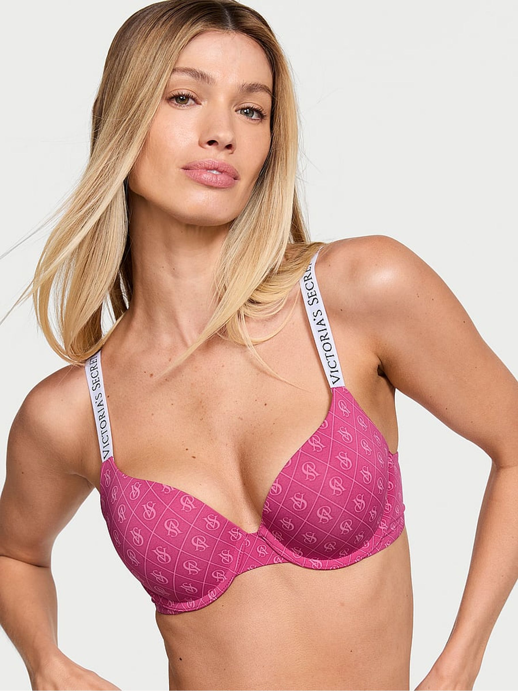 Luscious Rose Pink Shine Full Cup Push Up Bra - Image 1 of 3