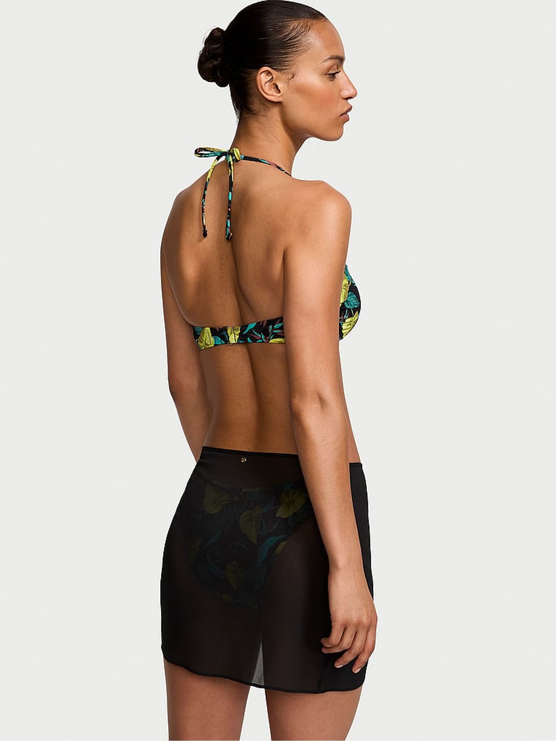 Black Sheer Crinkle Sarong - Image 2 of 3