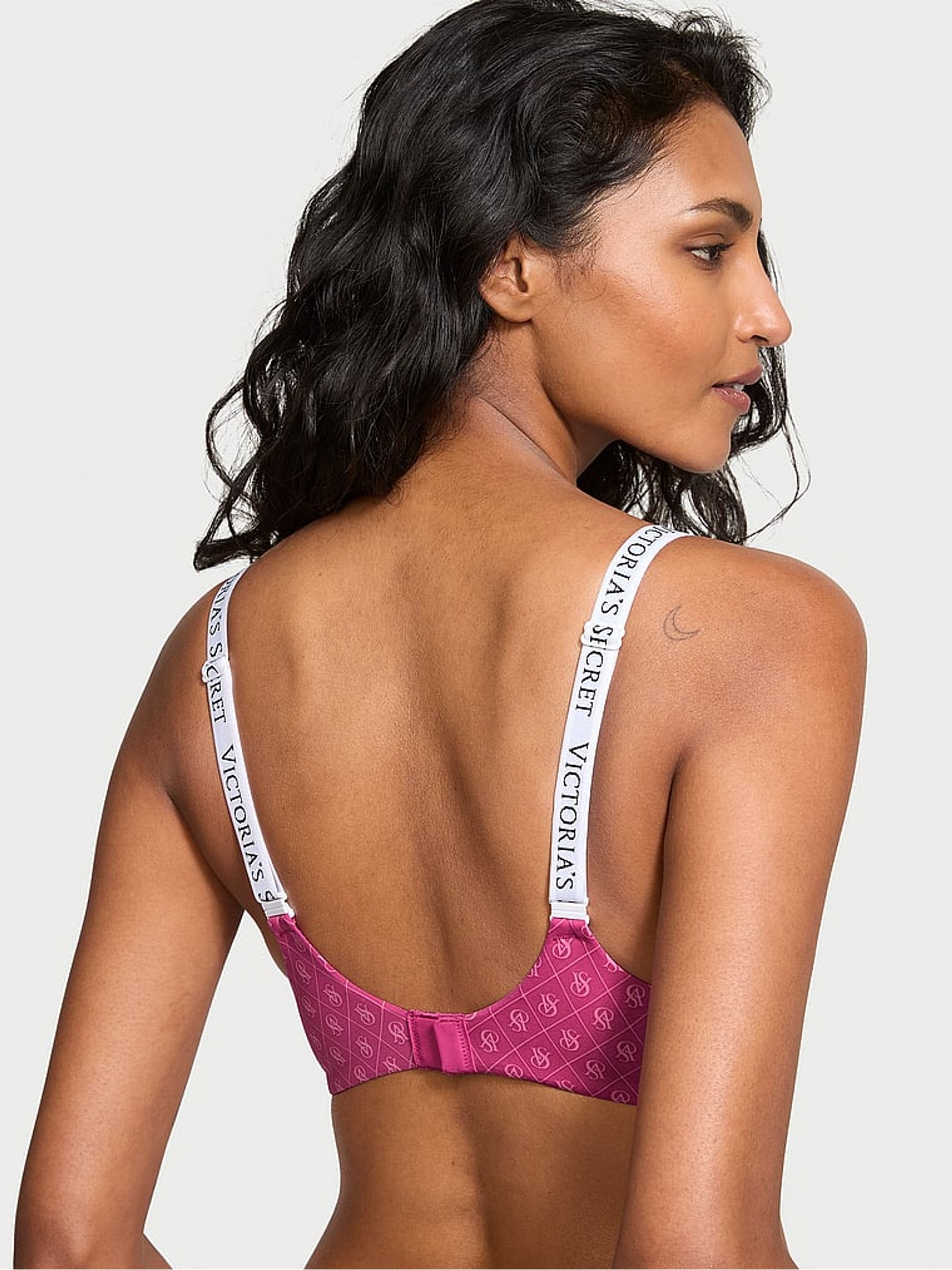 Luscious Rose Pink Shine Non Wired Lightly Lined Bra - Image 2 of 3