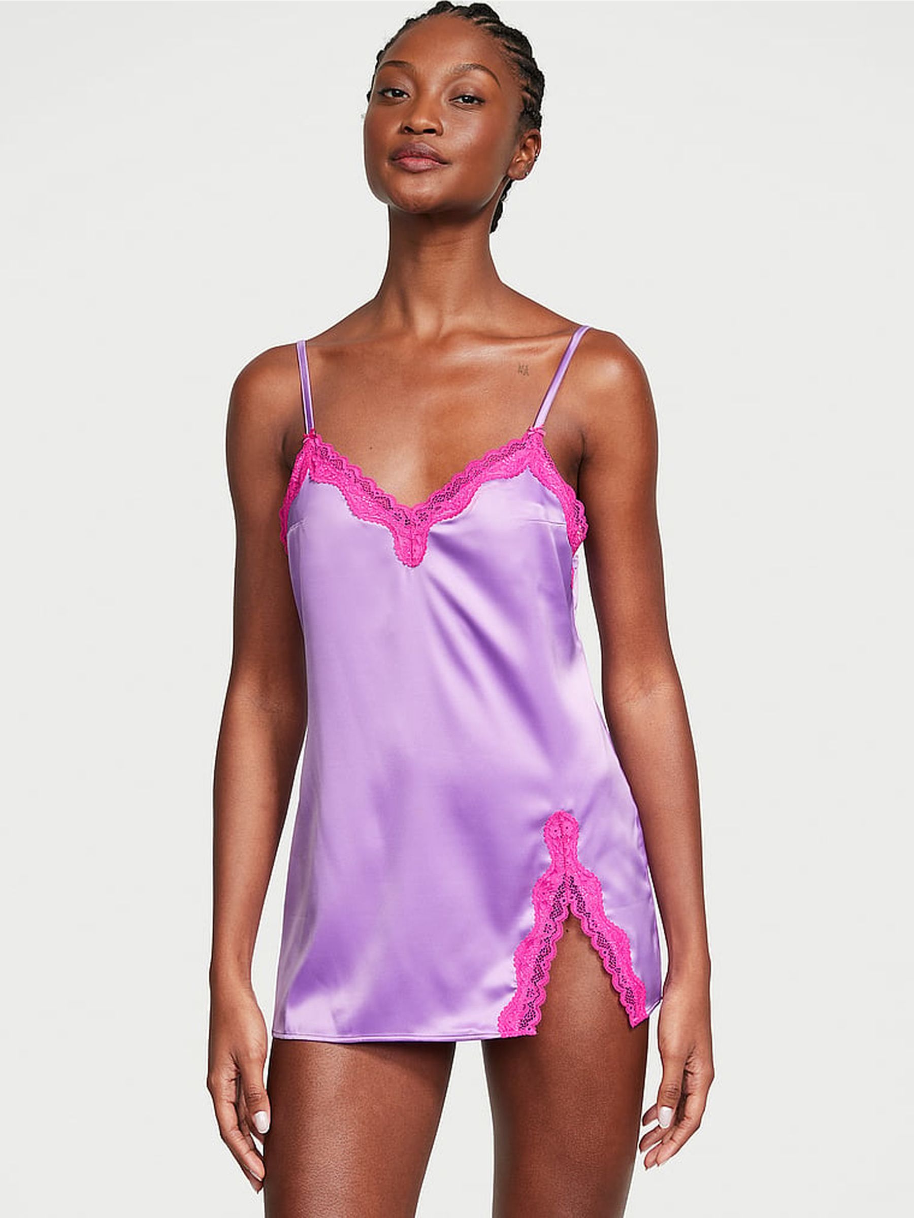 Purple Paradise Satin Slip Dress - Image 1 of 1
