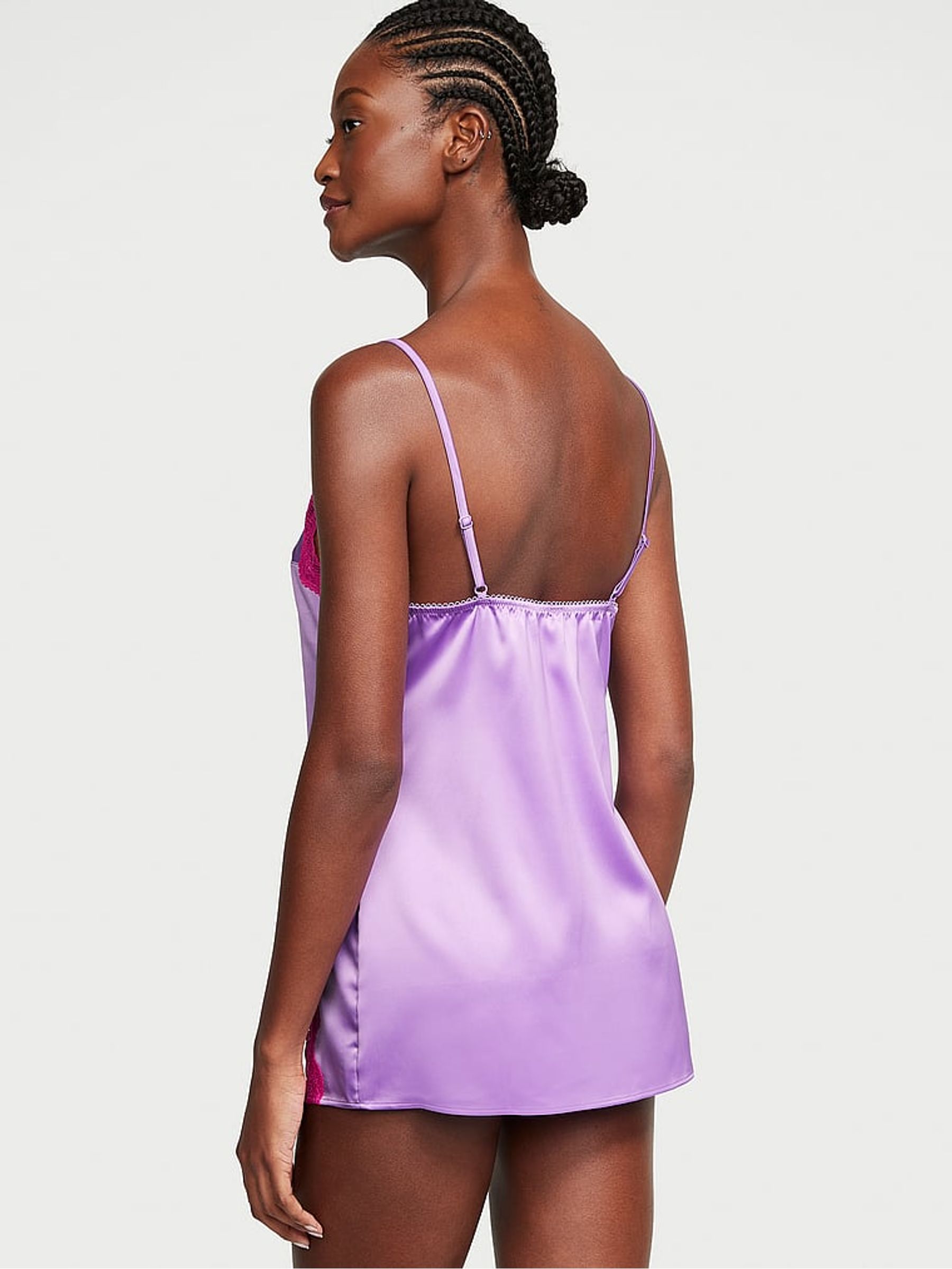 Purple Paradise Satin Slip Dress - Image 2 of 3