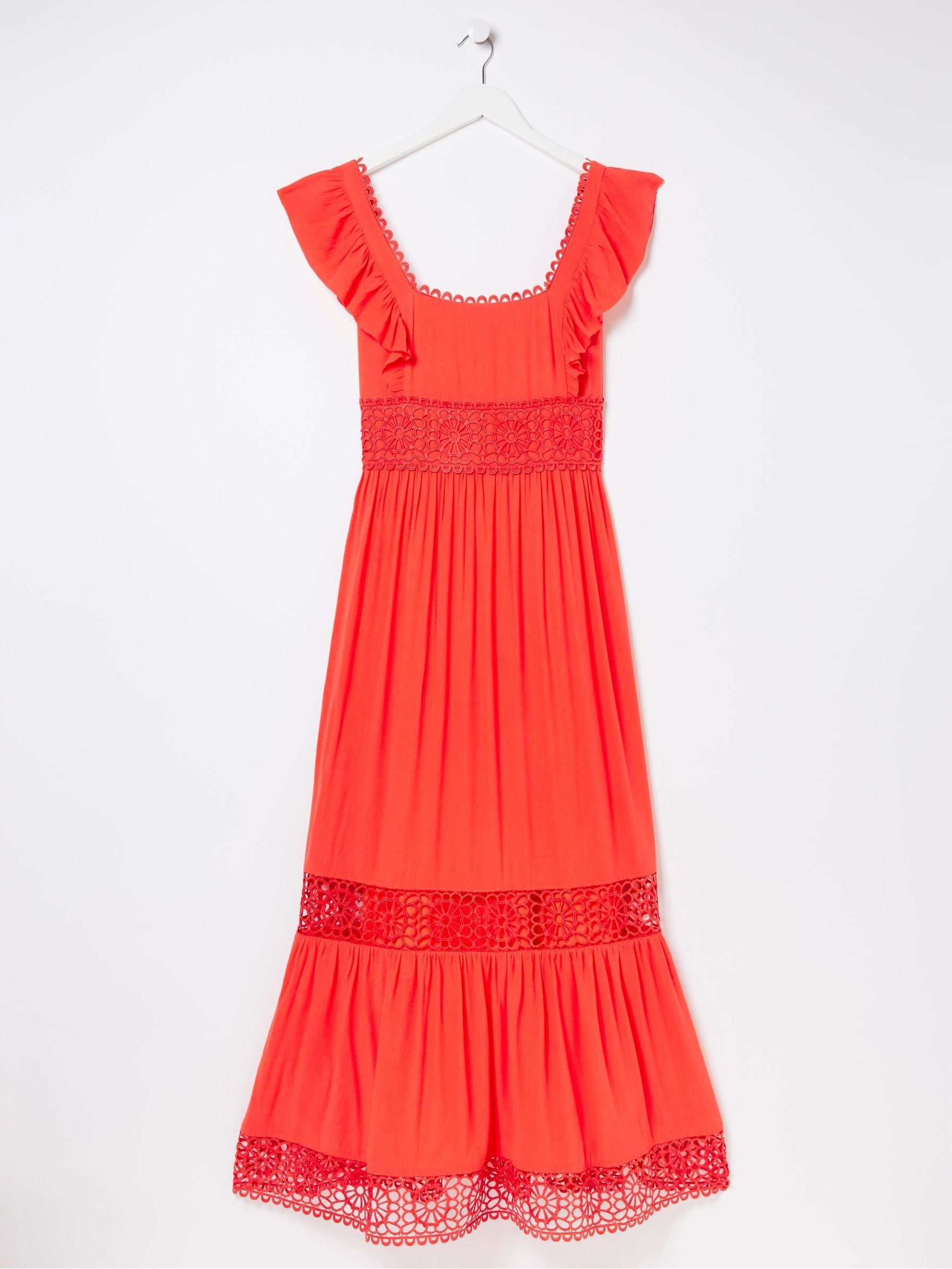 Pink Hibiscus Lace Maxi Dress - Image 8 of 8
