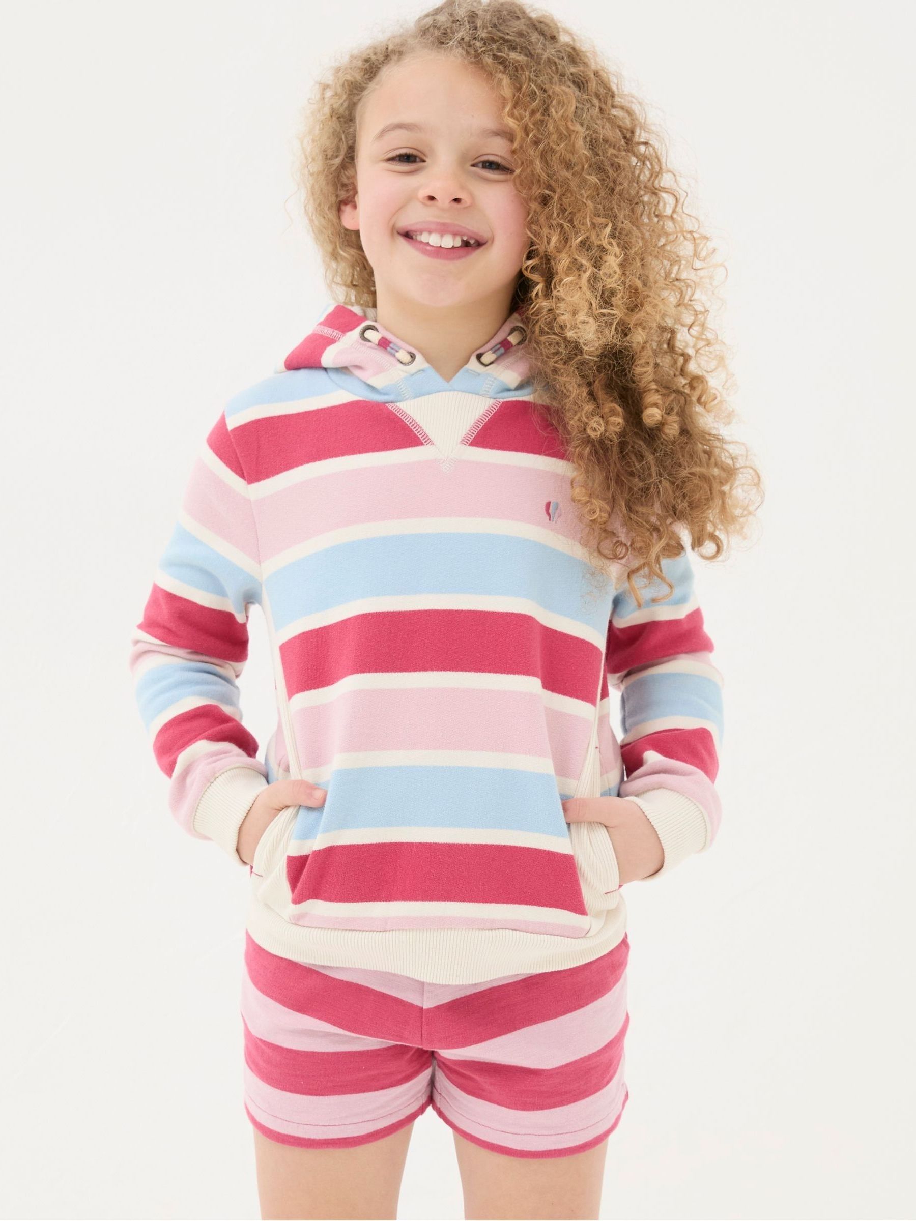 Pink Grow Stripe Crew Sweatshirt - Image 1 of 4