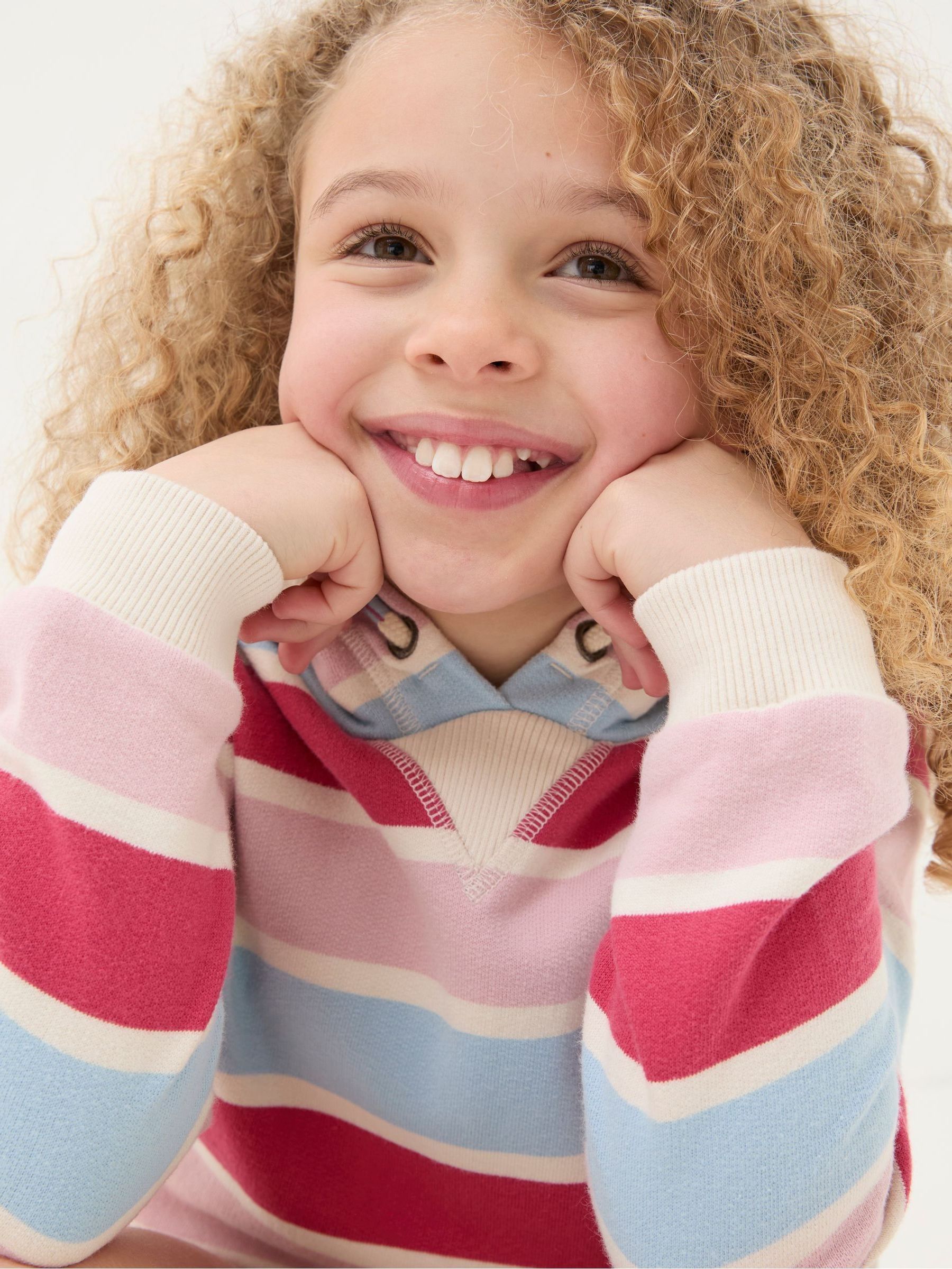 Pink Grow Stripe Crew Sweatshirt - Image 3 of 4