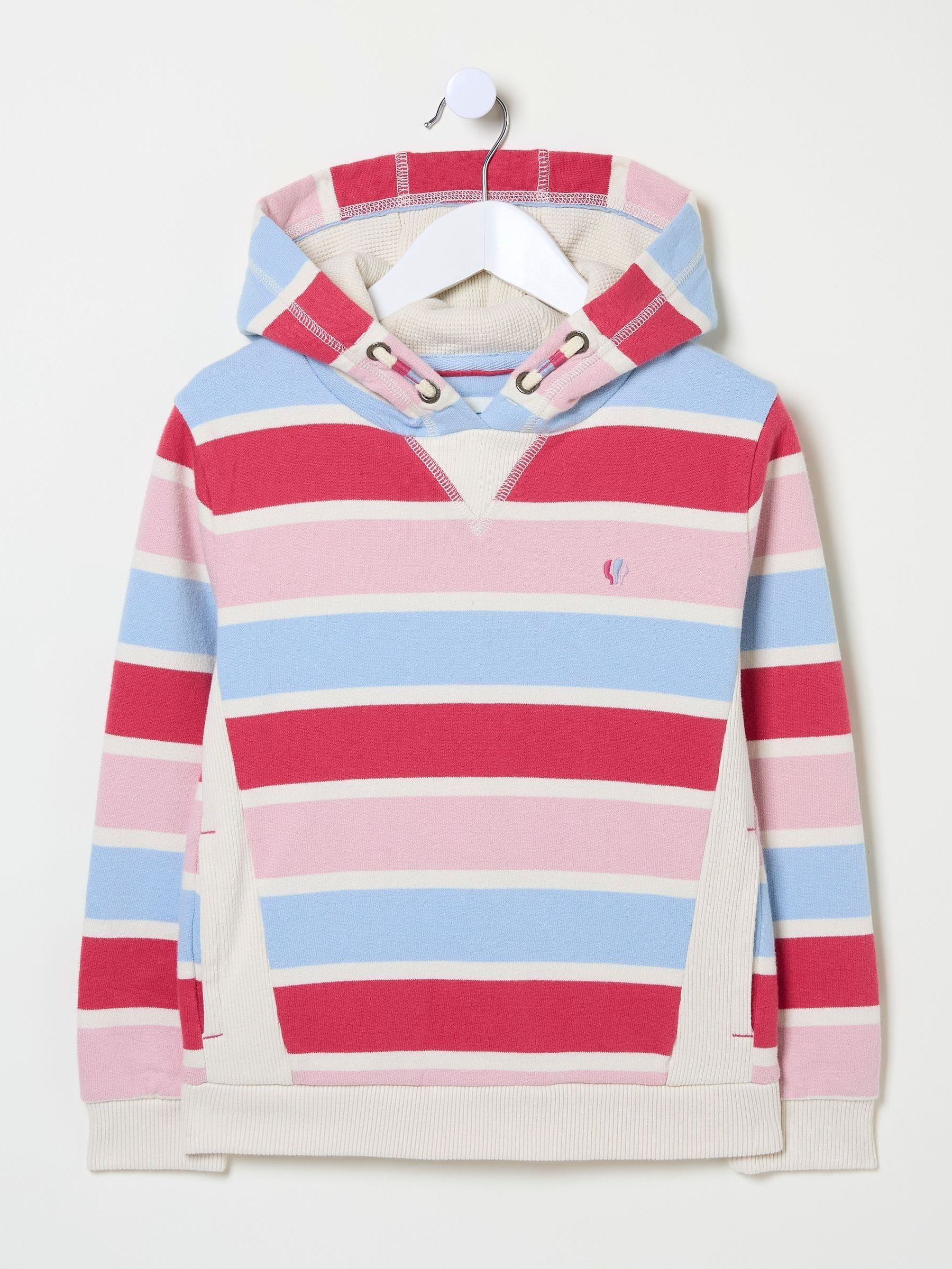 Pink Grow Stripe Crew Sweatshirt - Image 4 of 4 Pink Grow Stripe Crew Sweatshirt - Image 4 of 4