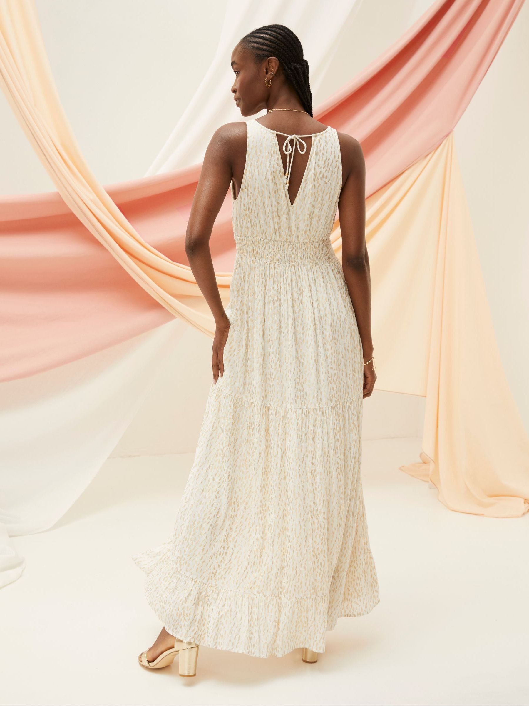 Ivy Natural Foil Maxi Dress - Image 3 of 7