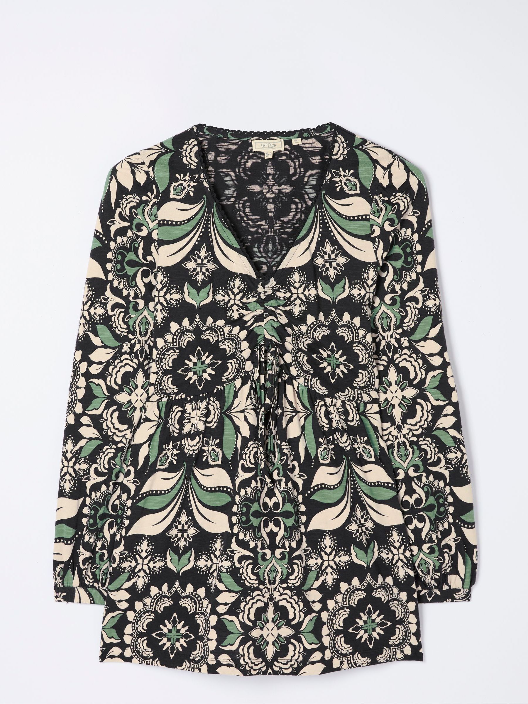 Black Gina Mosaic Leaf Tunic - Image 6 of 6