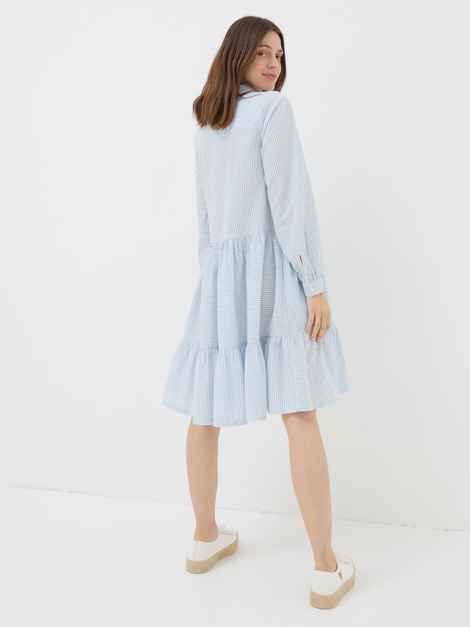 Blue Charlotte Stripe Shirt Dress - Image 2 of 6