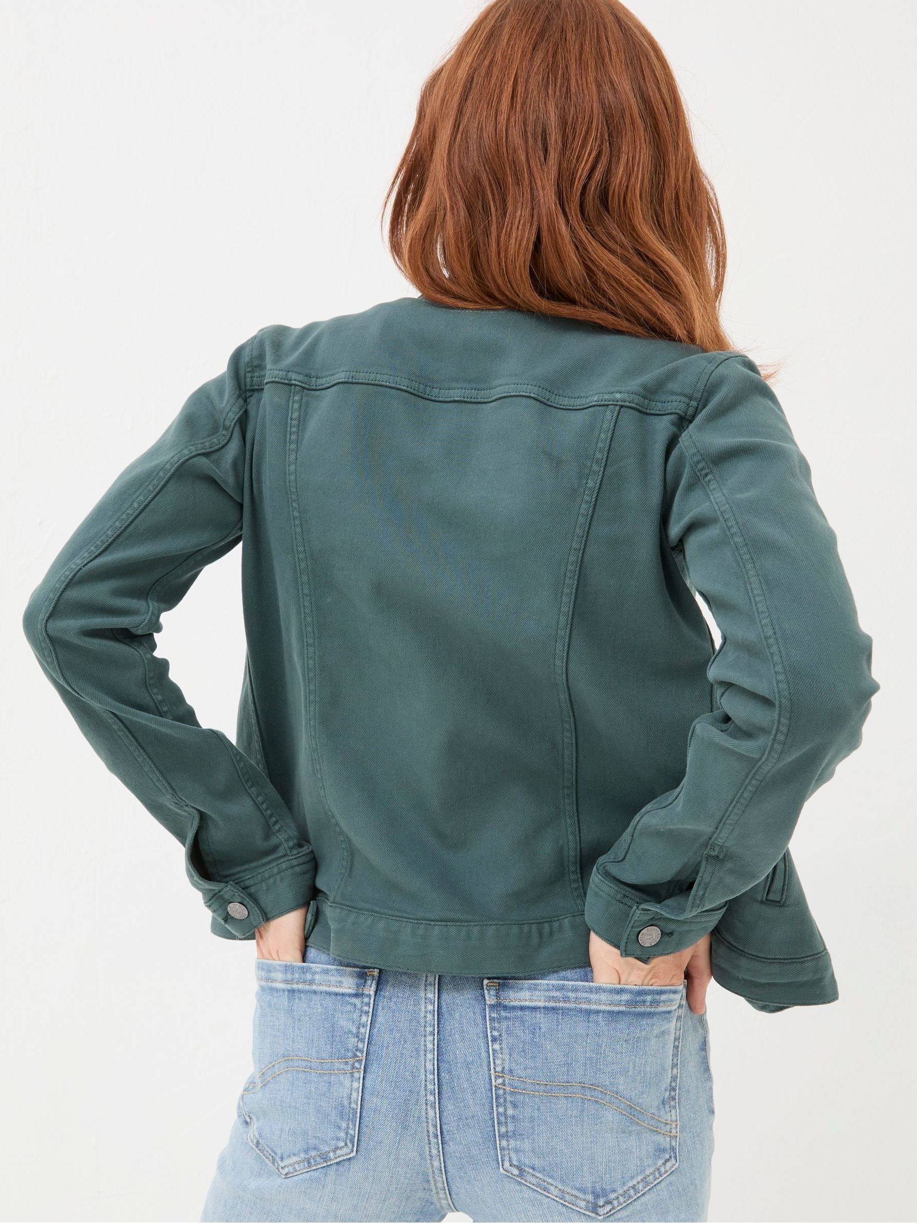 Tasha Green Denim Jacket - Image 2 of 6 Tasha Green Denim Jacket - Image 2 of 6