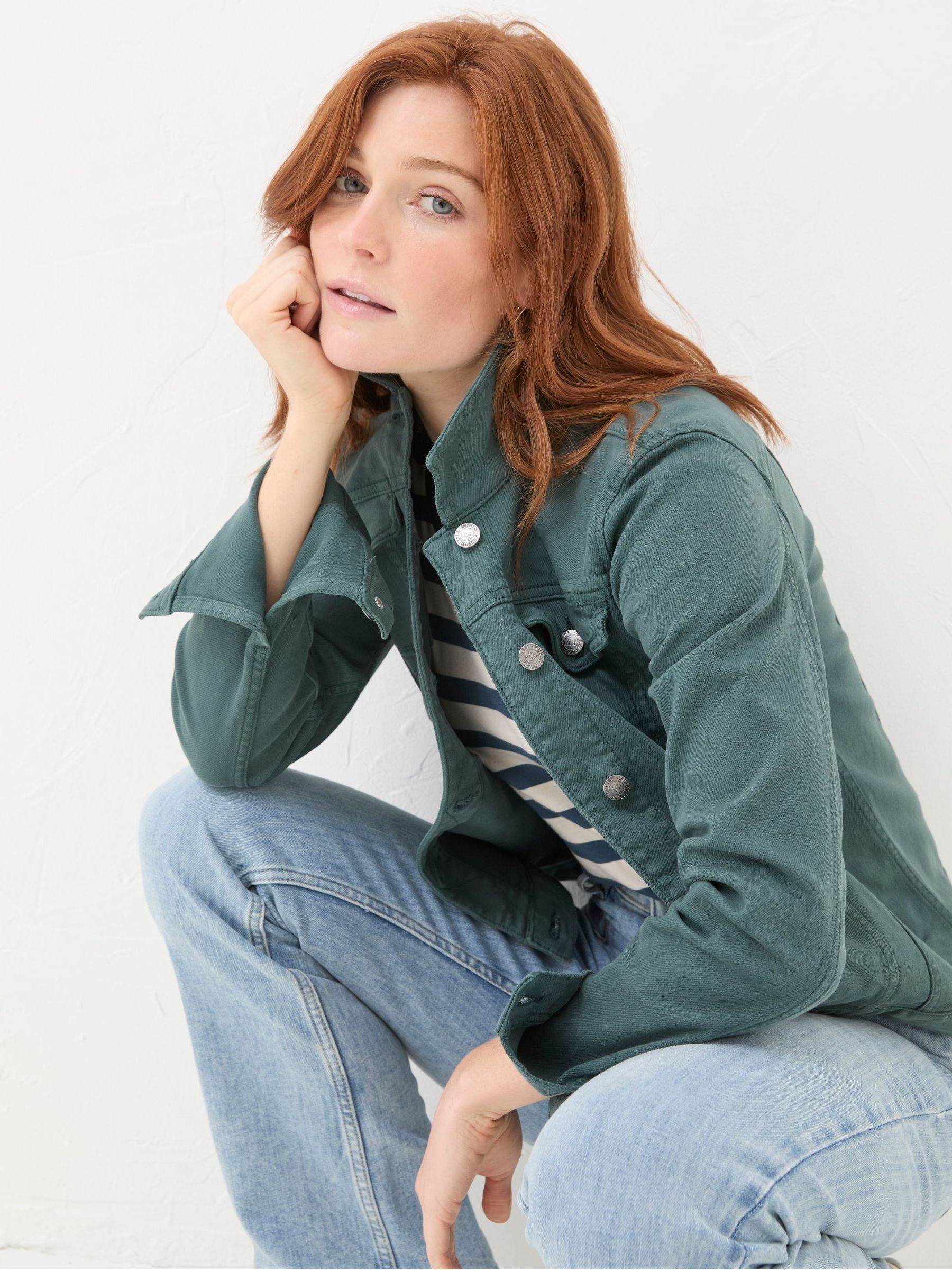 Tasha Green Denim Jacket - Image 3 of 6