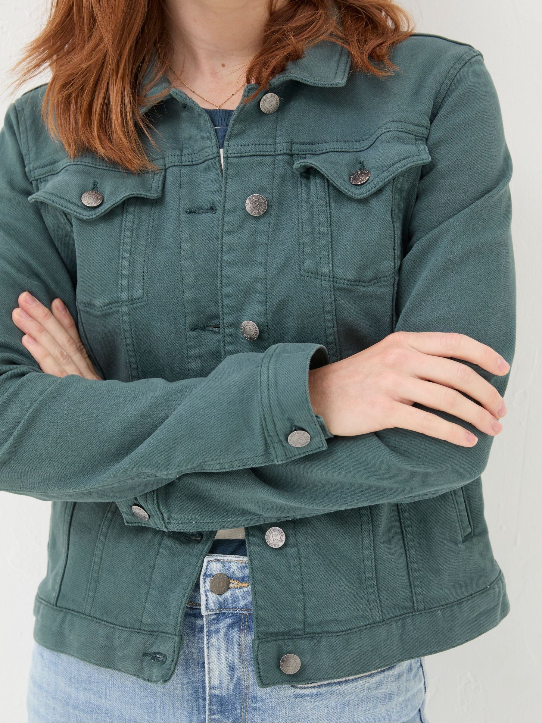 Tasha Green Denim Jacket - Image 5 of 6