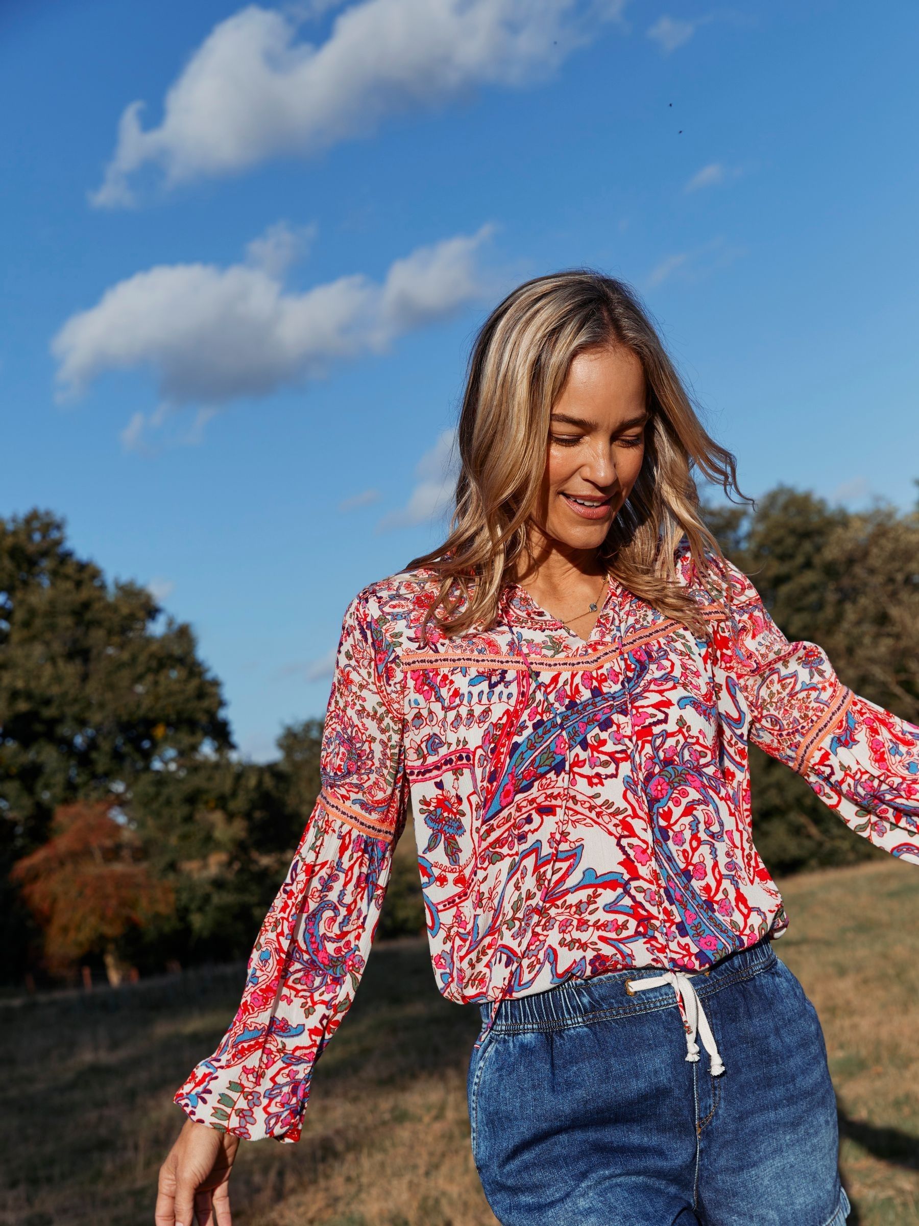 Multi Bright Paisley Tunic - Image 1 of 6
