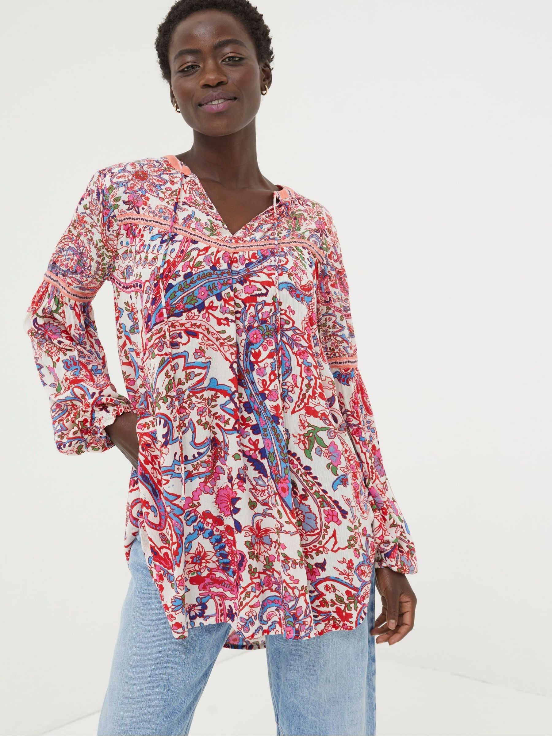 Multi Bright Paisley Tunic - Image 2 of 6