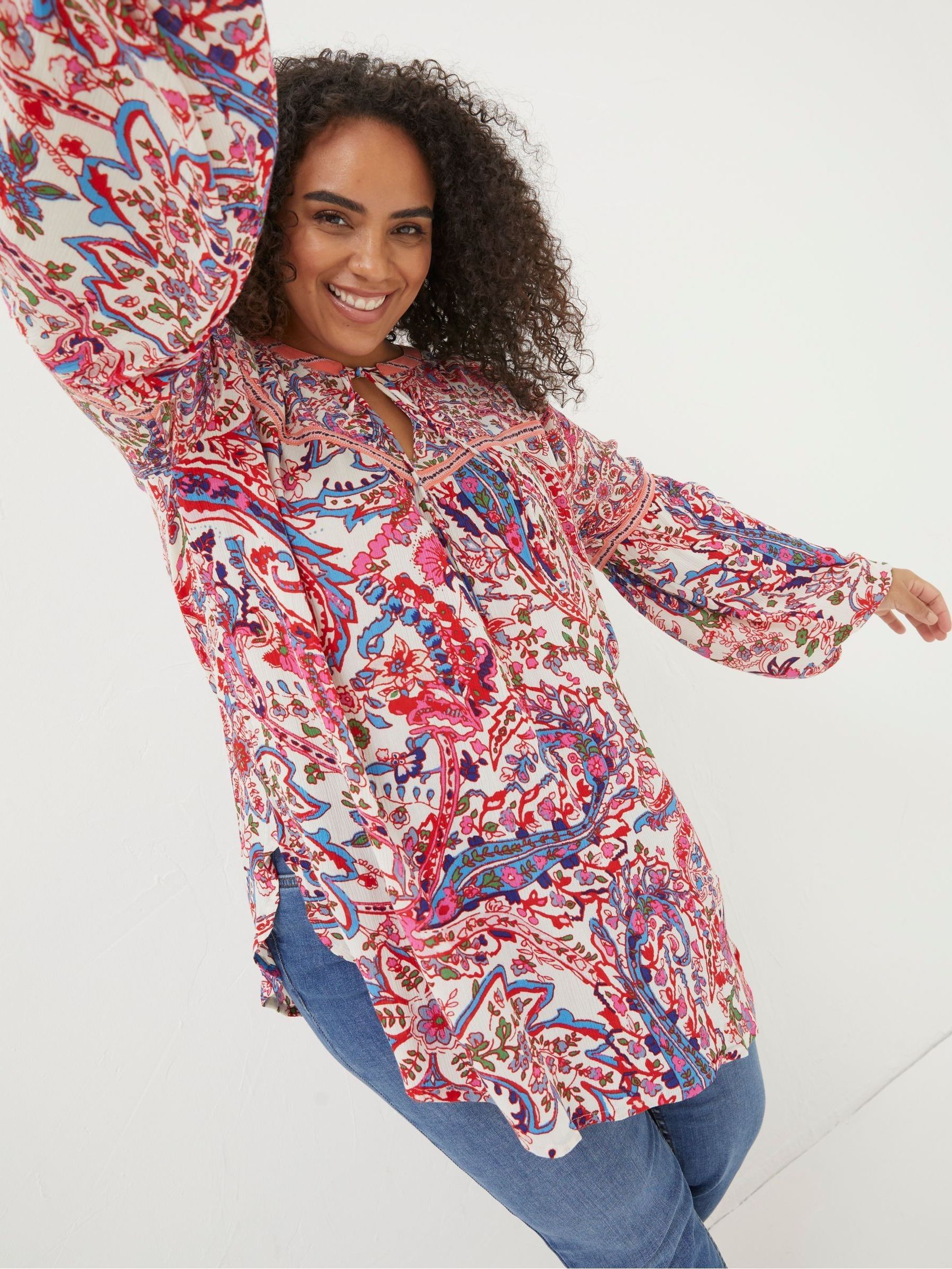 Multi Bright Paisley Tunic - Image 4 of 6