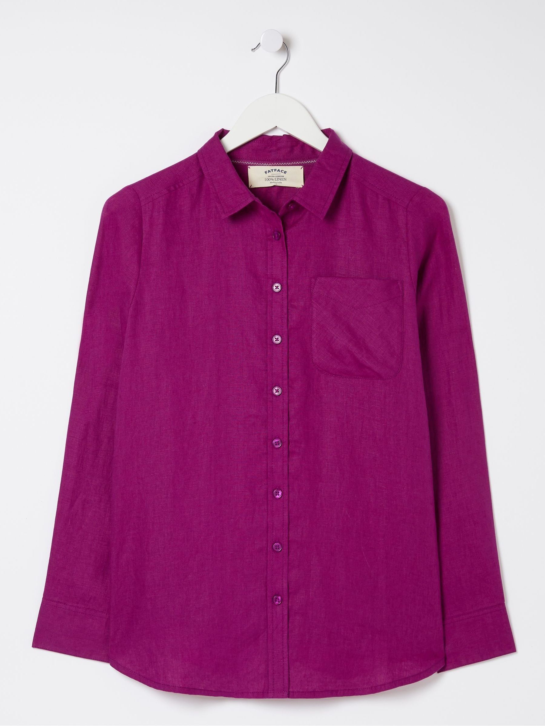 Olivia Purple Linen Shirt - Image 5 of 5