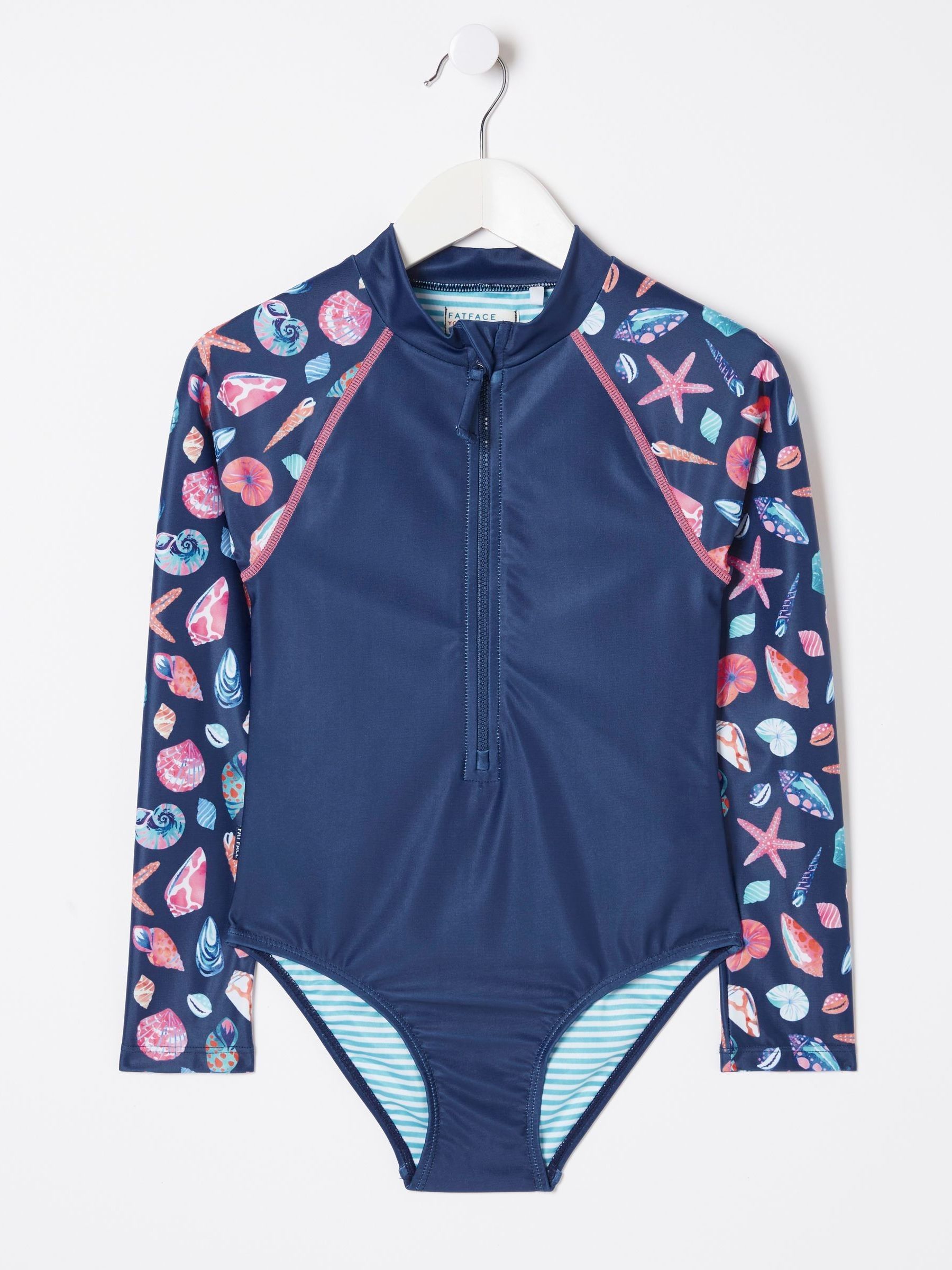 Blue Shell Long Sleeve Swimsuit - Image 5 of 5
