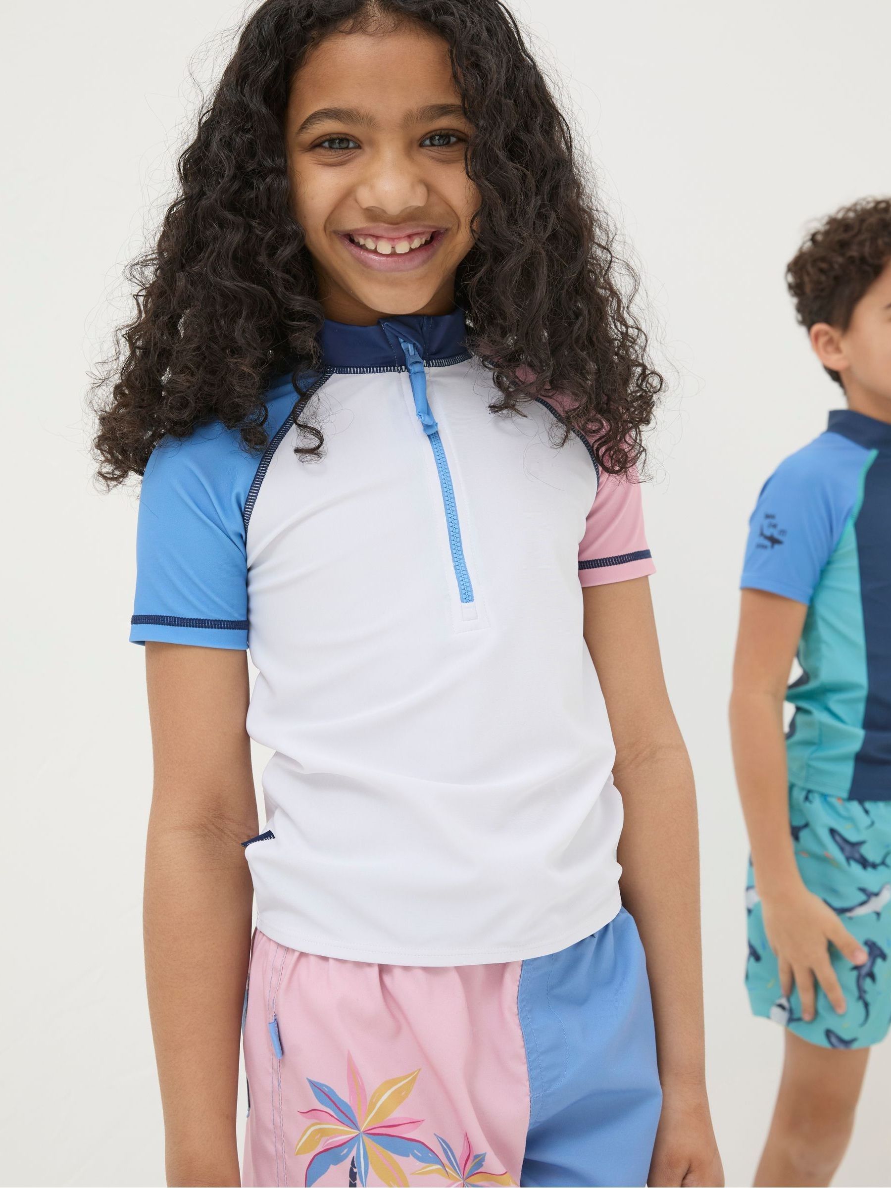 White Colourblock Rash Vest - Image 1 of 6
