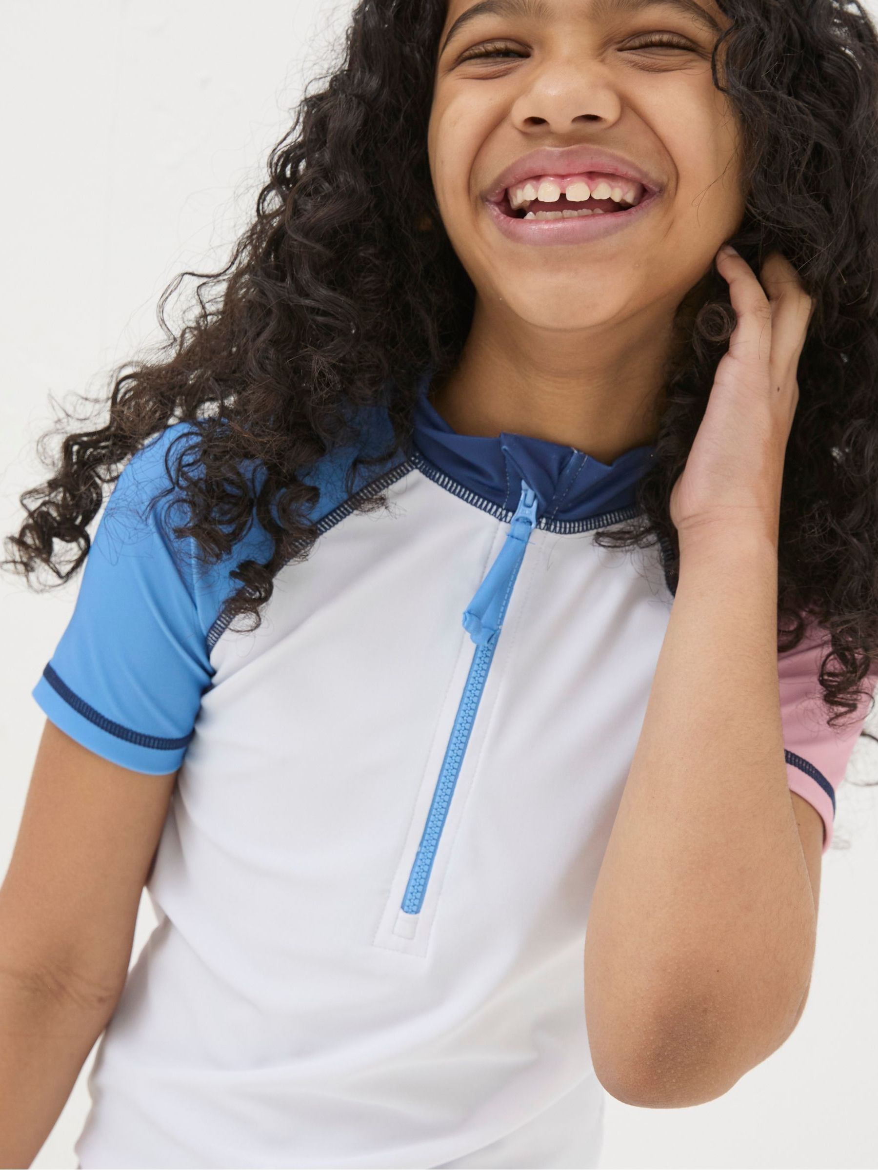 White Colourblock Rash Vest - Image 3 of 6