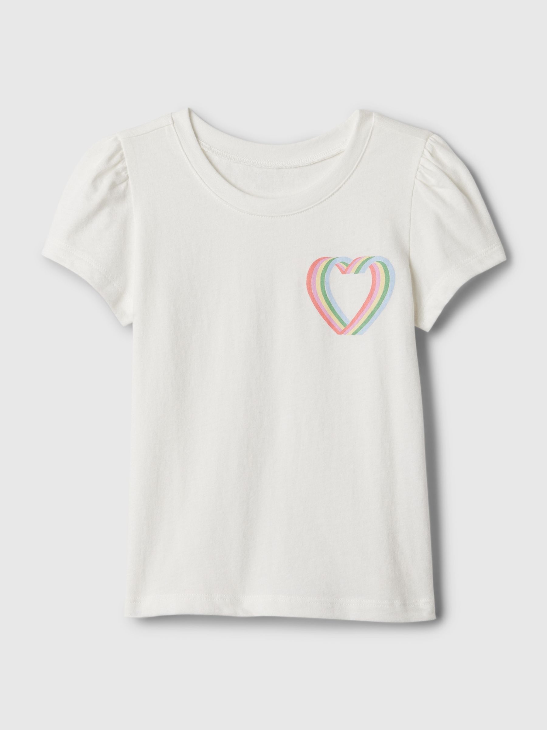 White Graphic Print Short Sleeve Crew Neck T-Shirt (Newborn-5yrs) - Image 1 of 1
