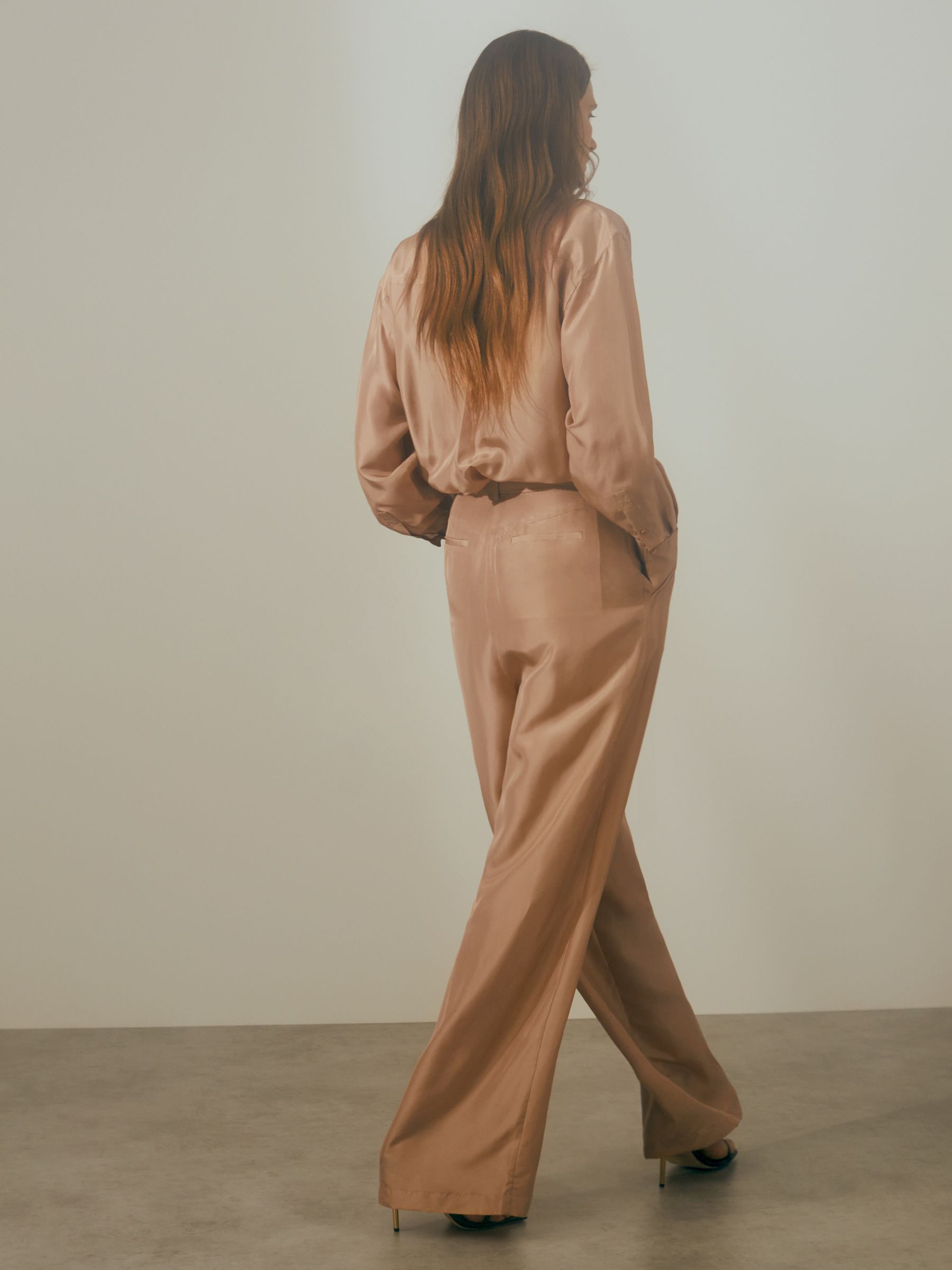 Atelier Belted Wide Leg Jumpsuit in Camel - Image 3 of 6